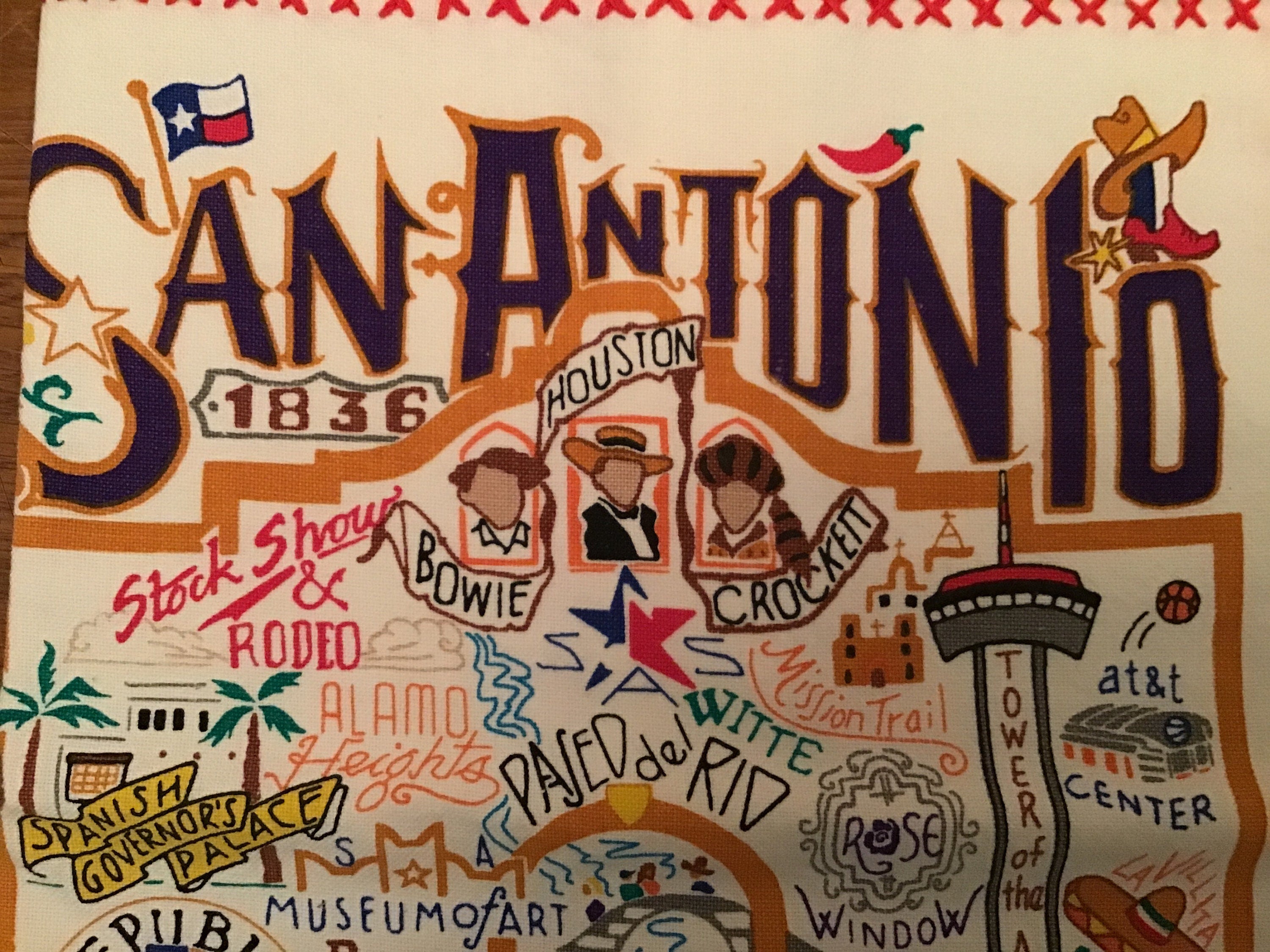 San Antonio Texas Hand Towel Catstudio Towel Decorative Towel Housewarming Gift