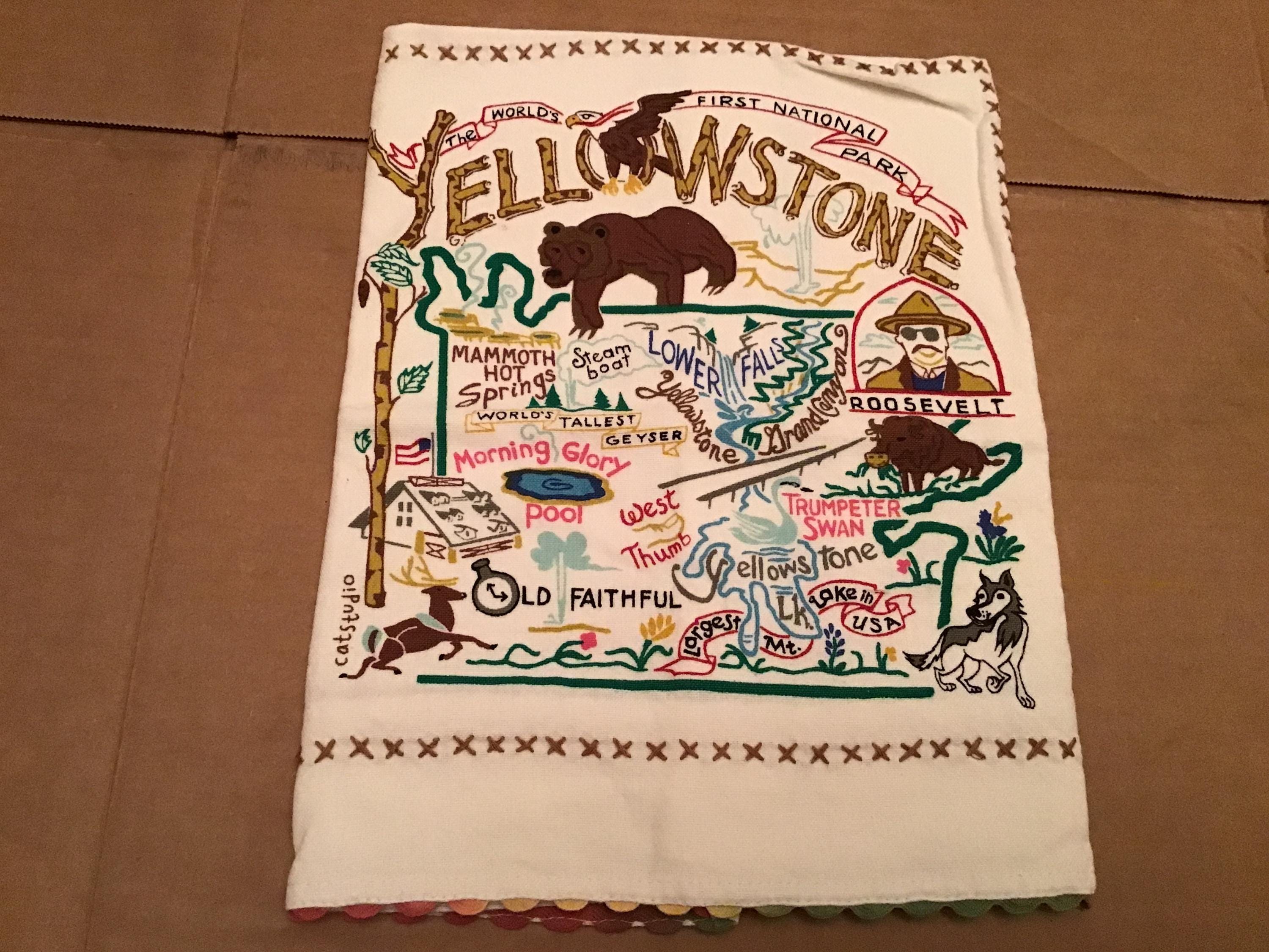 Catstudio Yellowstone Towel Dish Towel Hand Towel National Parks Home Decor Kitchen Accessory
