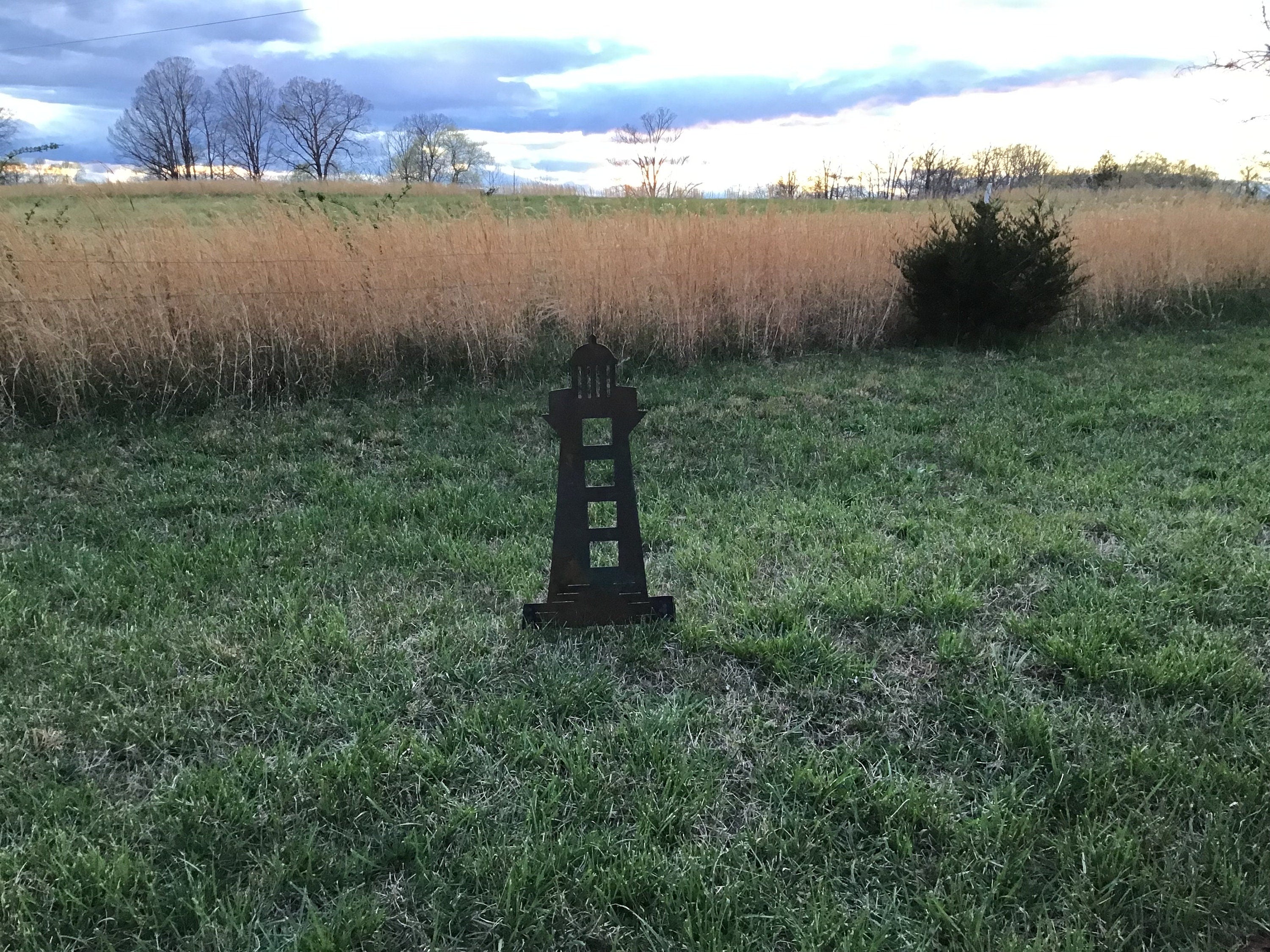 Lighthouse Garden Stakes Seaside Metal Art Lighthouse Metal Art Yard Art Home Design