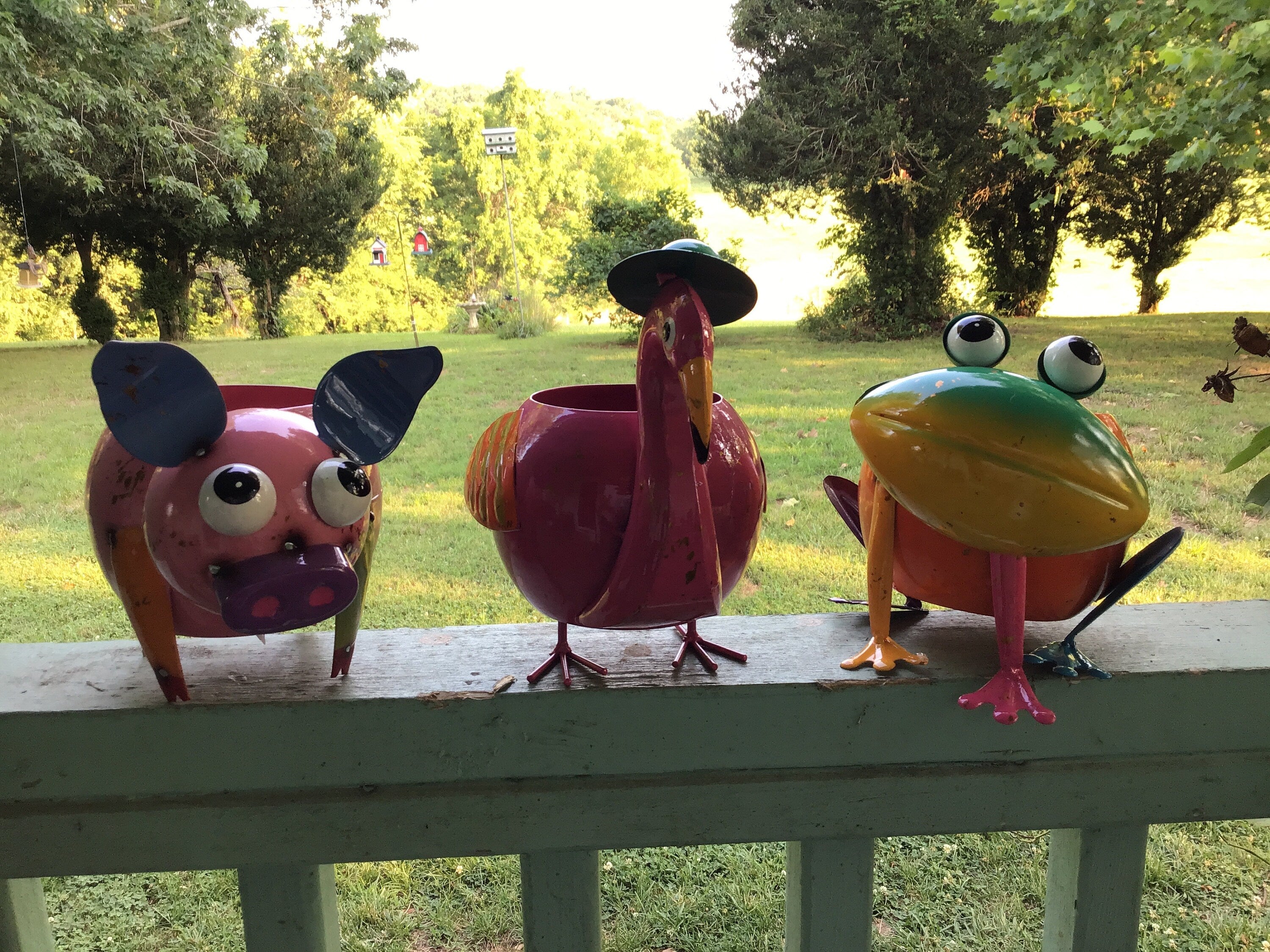 Pig Planter Garden Stake Pig Garden Decor Yard Art Small Planter Lawn Ornament Drink Holder