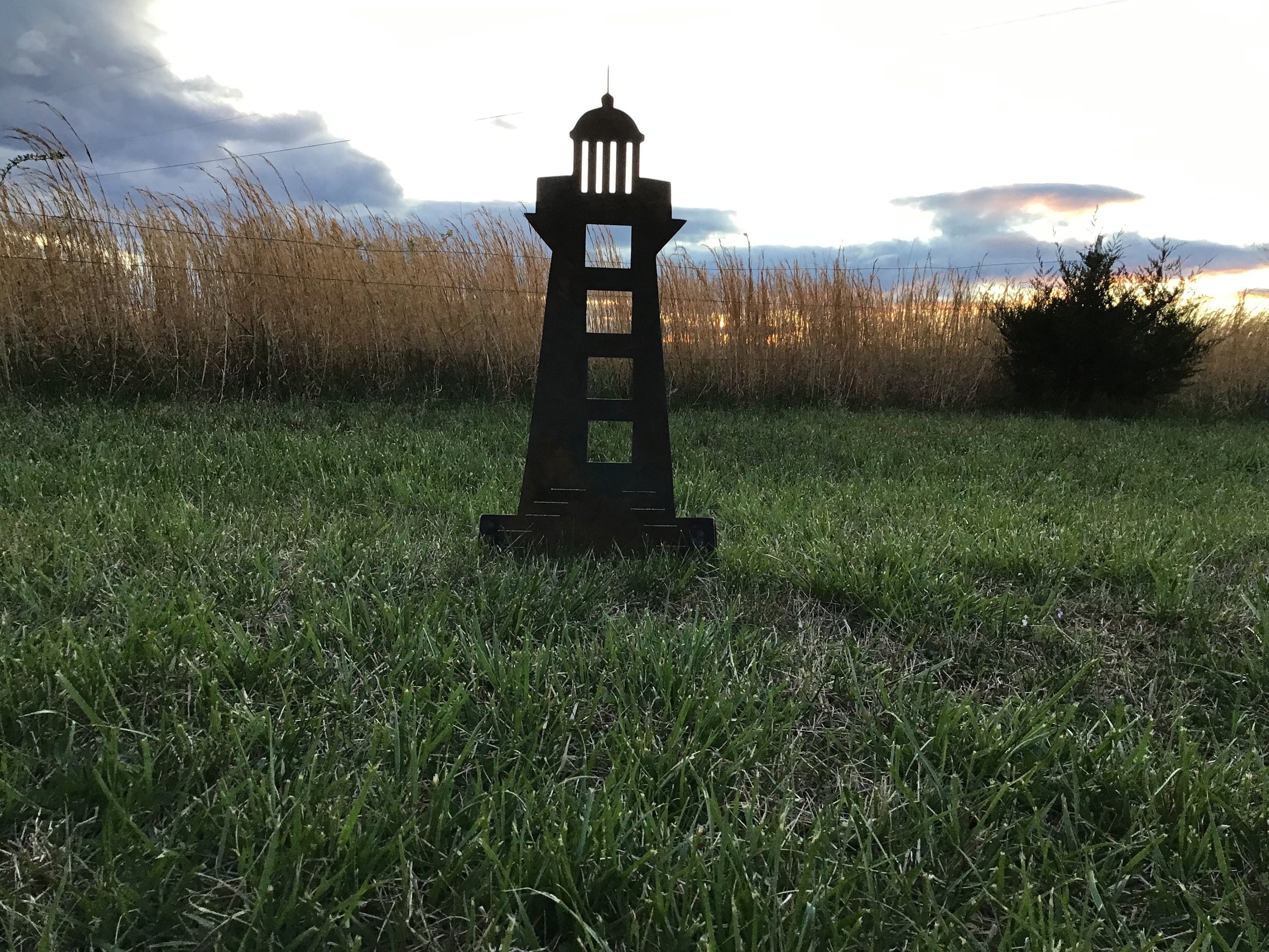 Lighthouse Garden Stakes Seaside Metal Art Lighthouse Metal Art Yard Art Home Design