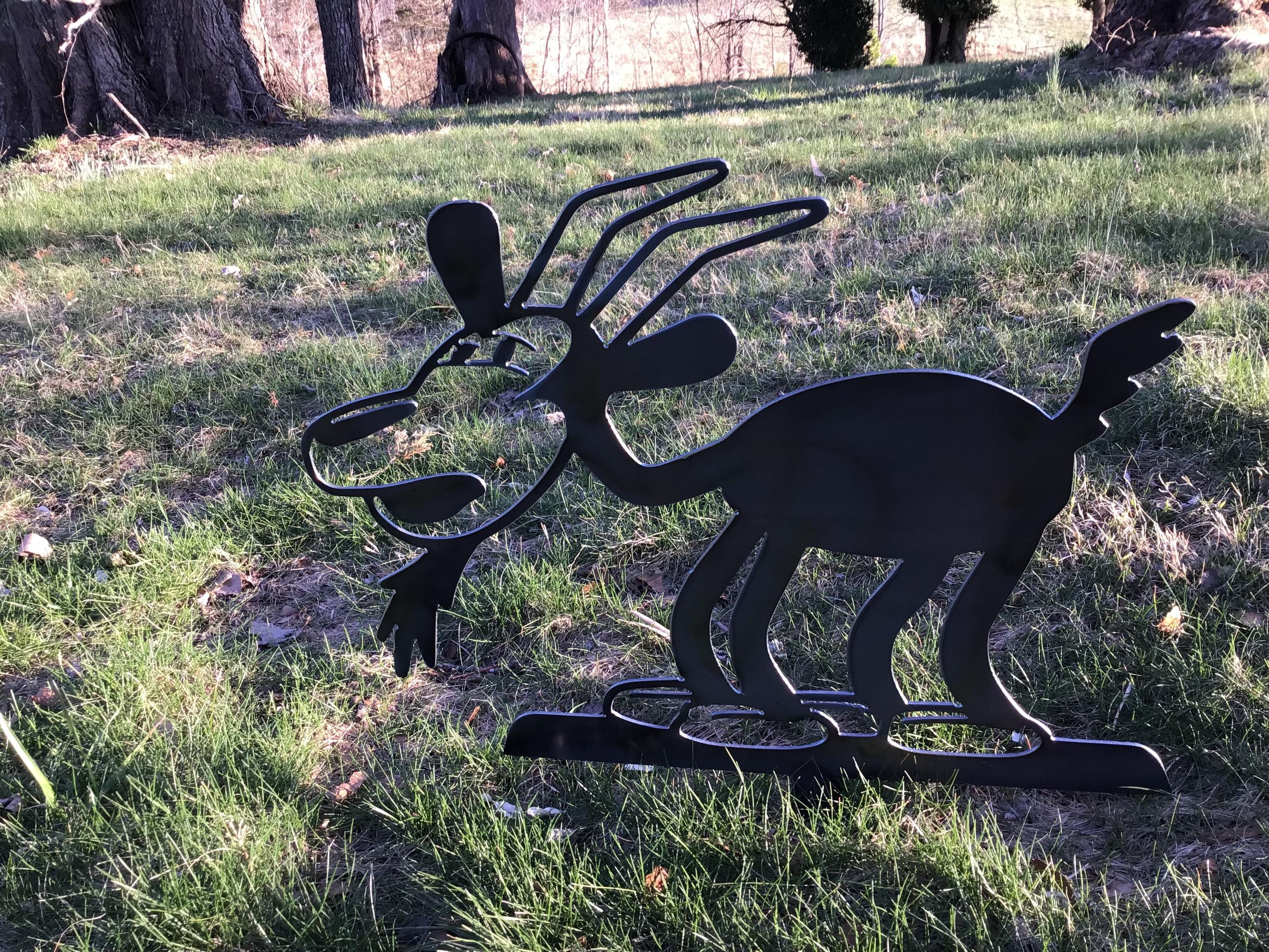 Goat Metal Art Steamboat Willie Goat Garden Stake Yard Art Disney Art Vintage Disney