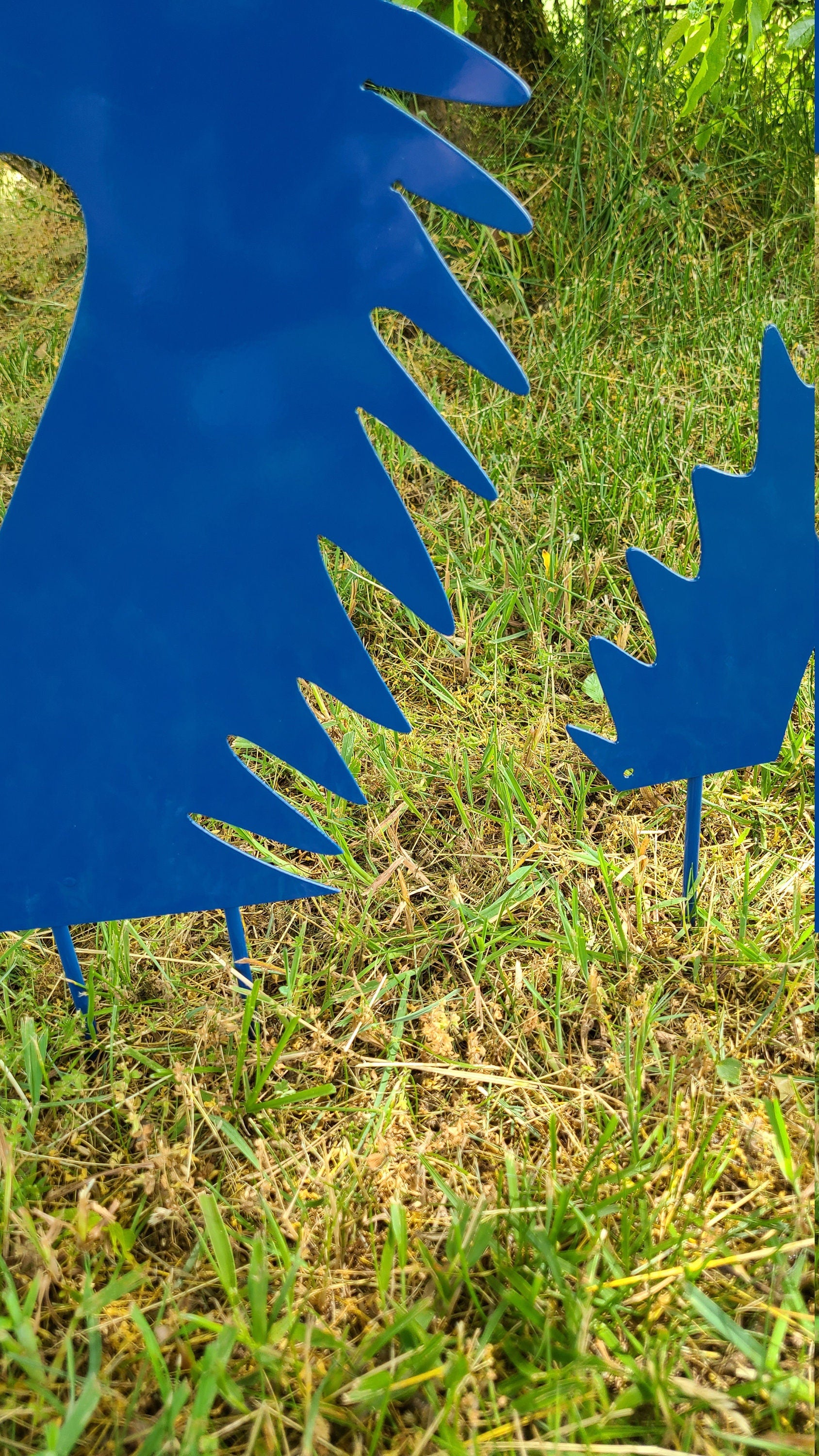 Dragon Garden Stakes 4 Piece Set Yard Art Garden Art Powder Coated Metal Art Lawn Decor Sea Monster Garden Accent