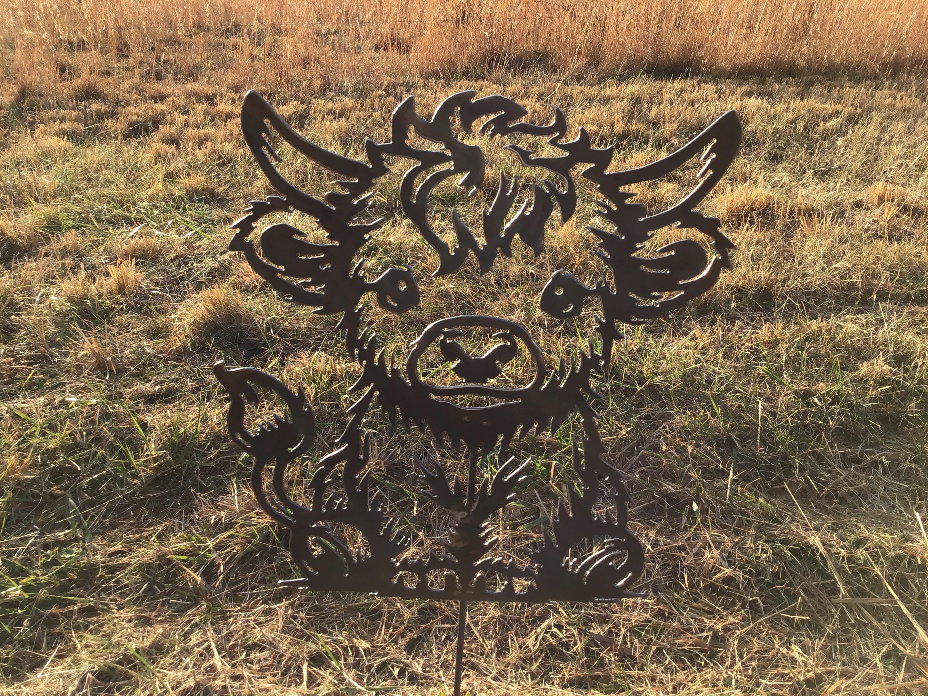 Highland Cow Garden Stake Yard Art Wall Art Cow Metal Art Farm Signs Home Decor