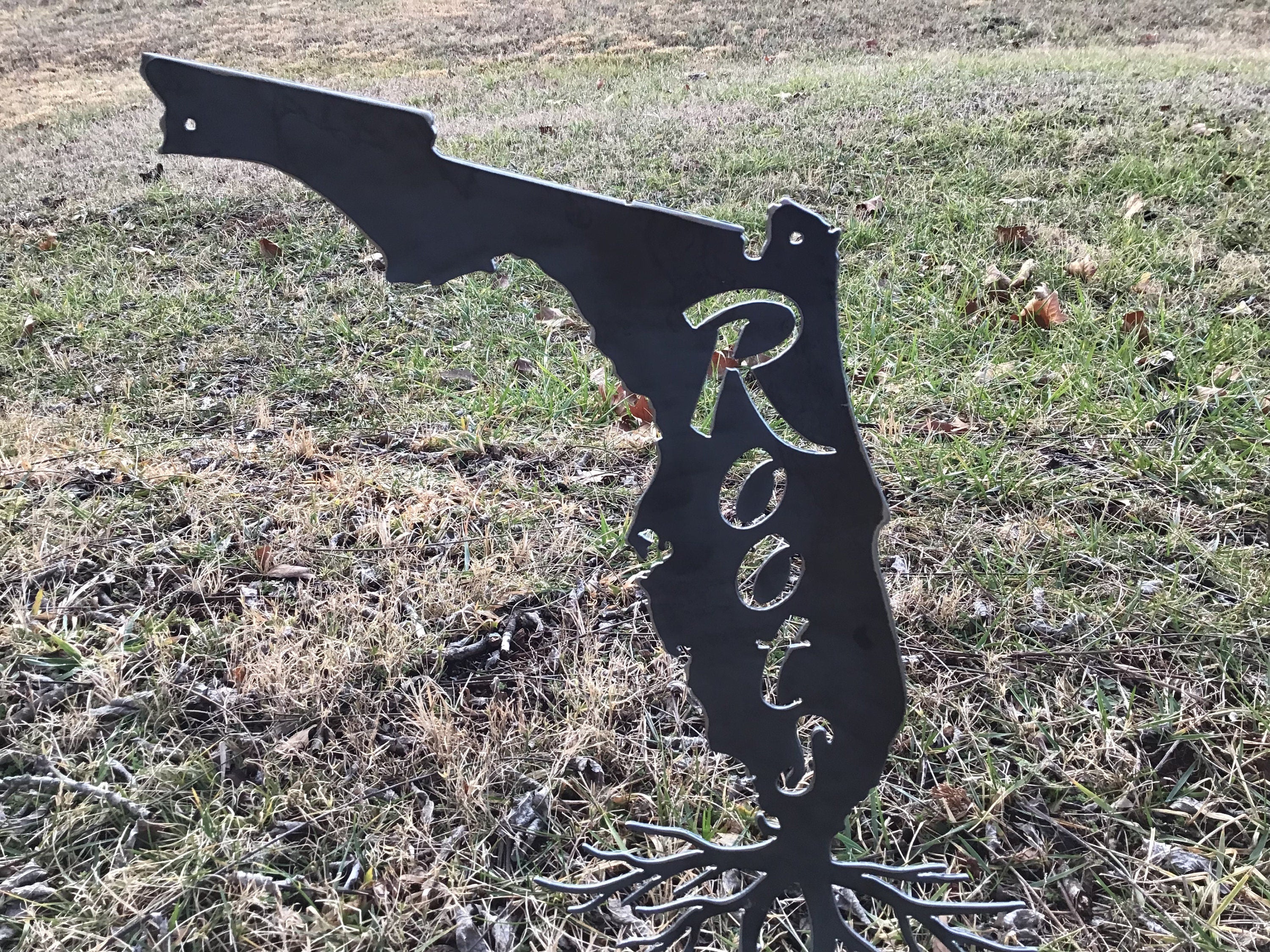 Florida Garden Stake Home Garden Art State of Florida Garden Stake Roots Yard Art Putting Down Roots Garden Ornament Forever Home