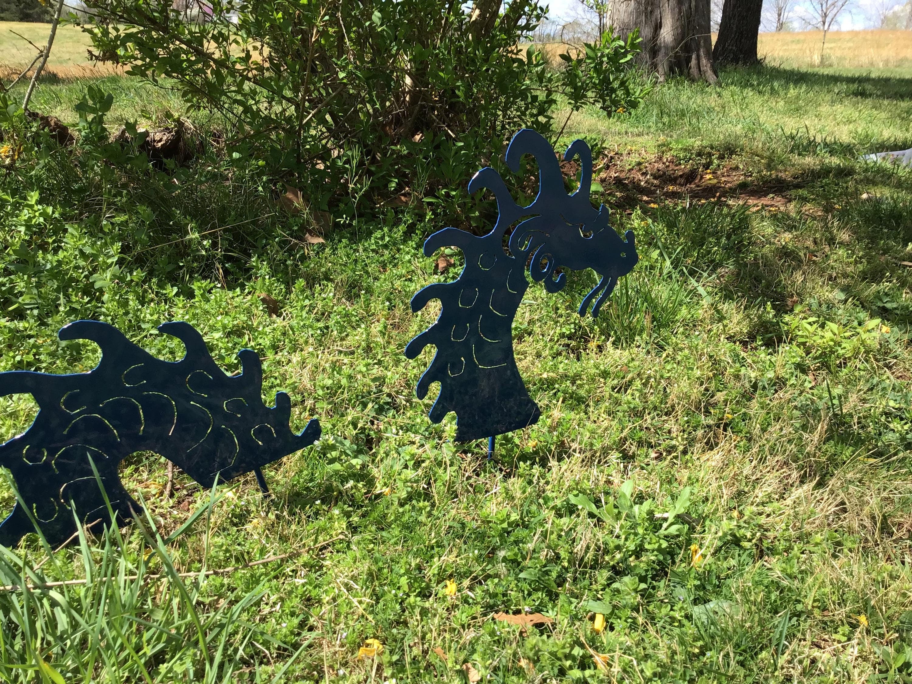 Chinese Dragon Garden Stakes Sea Serpent Metal Art Metal Yard Art Garden Accessories Home Decor Garden Decor