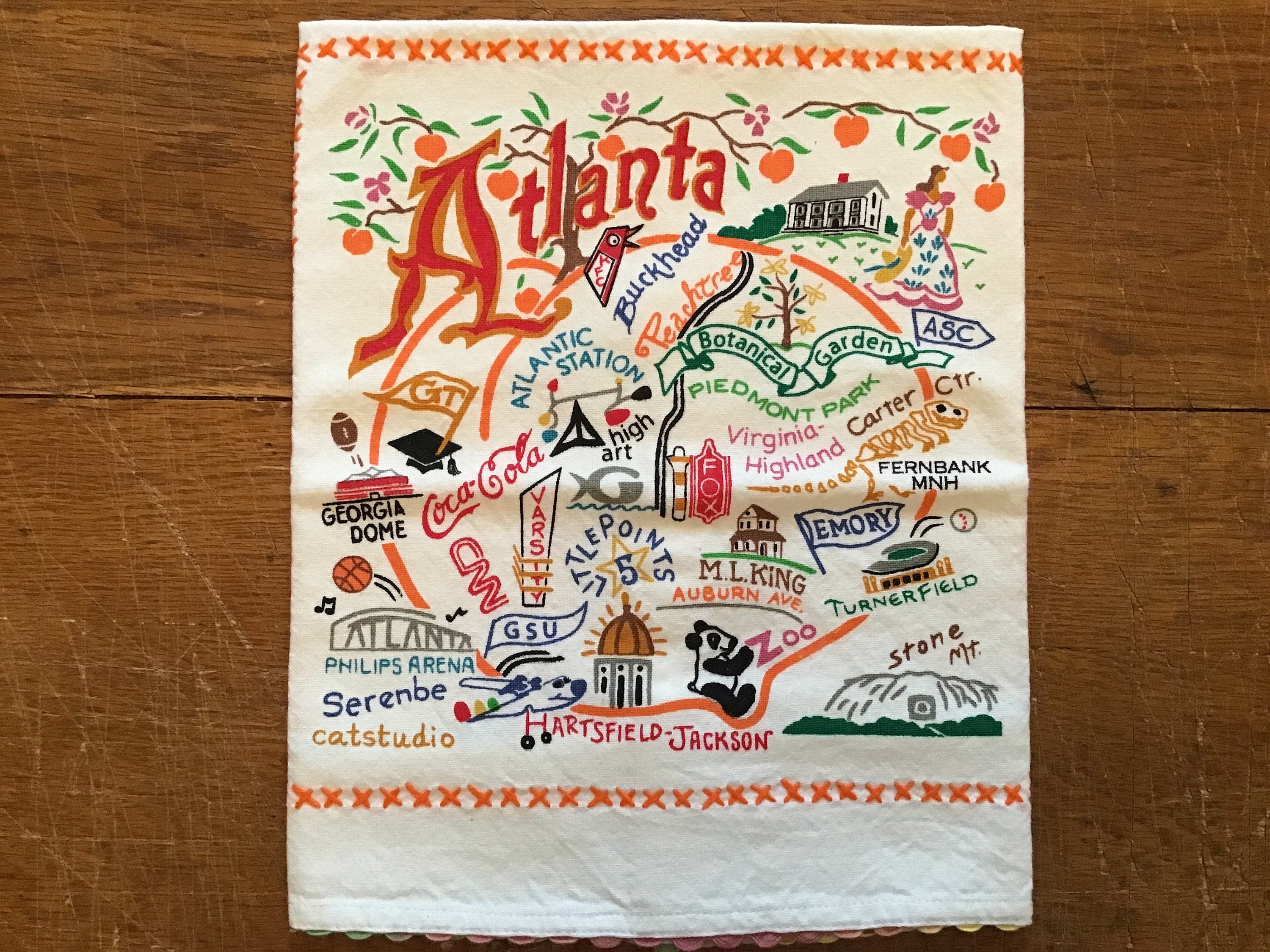 Atlanta Catstudio Hand Towel Tea Towel Decorative Towel Home Decor Georgia Dome