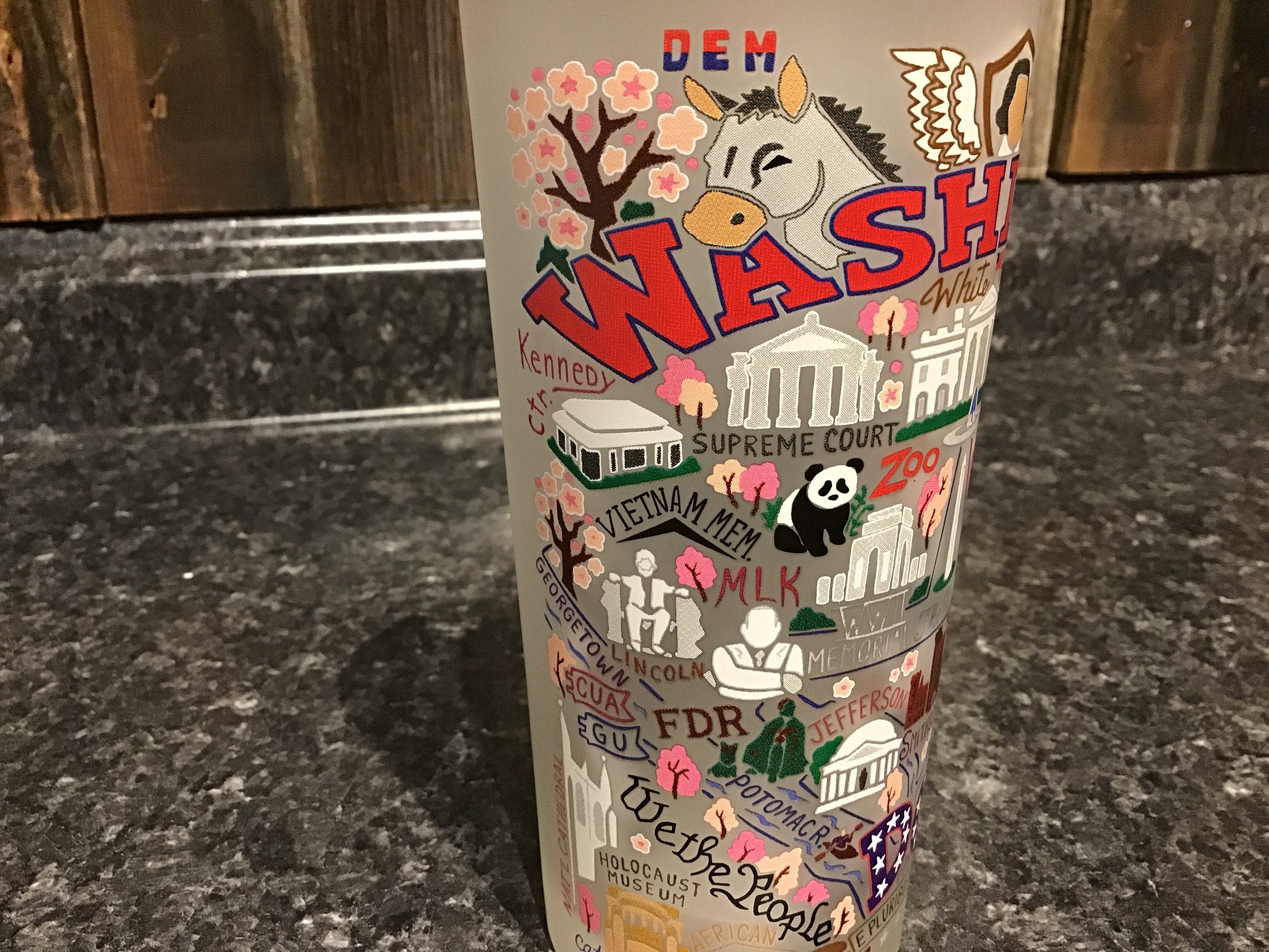 Washington D. C. Drinking Glass Catstudio