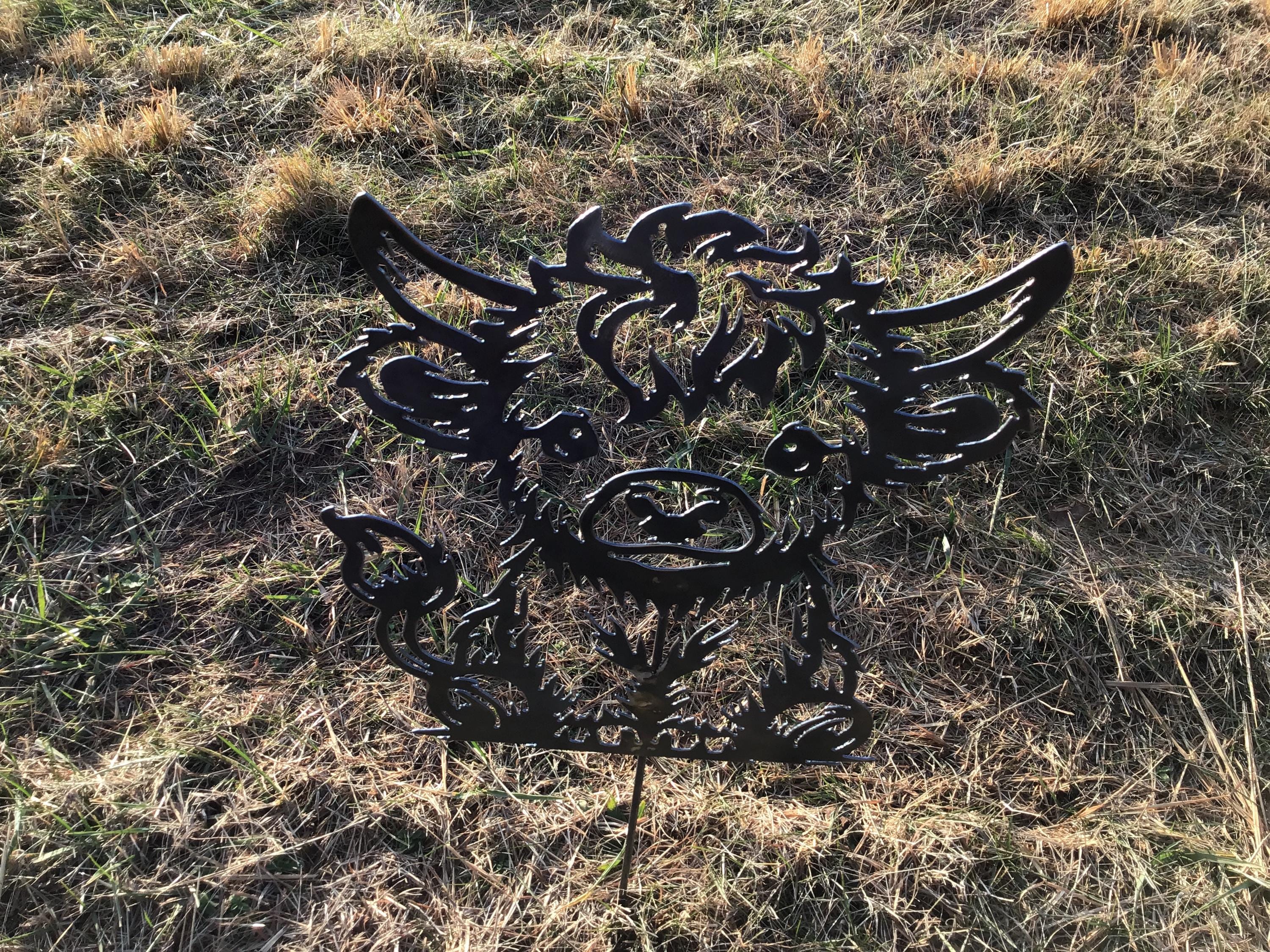 Highland Cow Garden Stake Yard Art Wall Art Cow Metal Art Farm Signs Home Decor