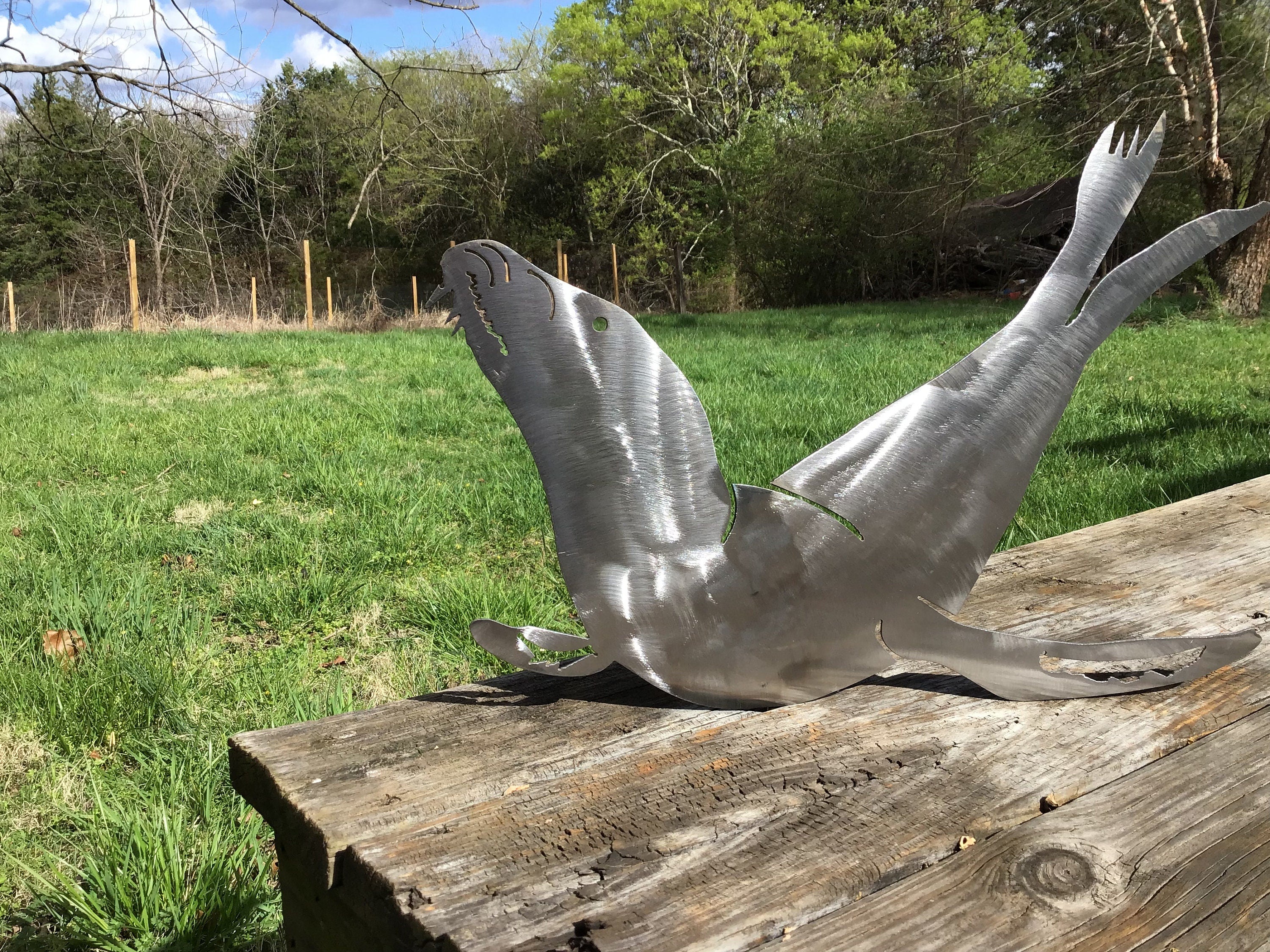 Sea Lion Garden Stake California Sea Lion Yard Stake Lawn Decor Garden Accessories Metal Art