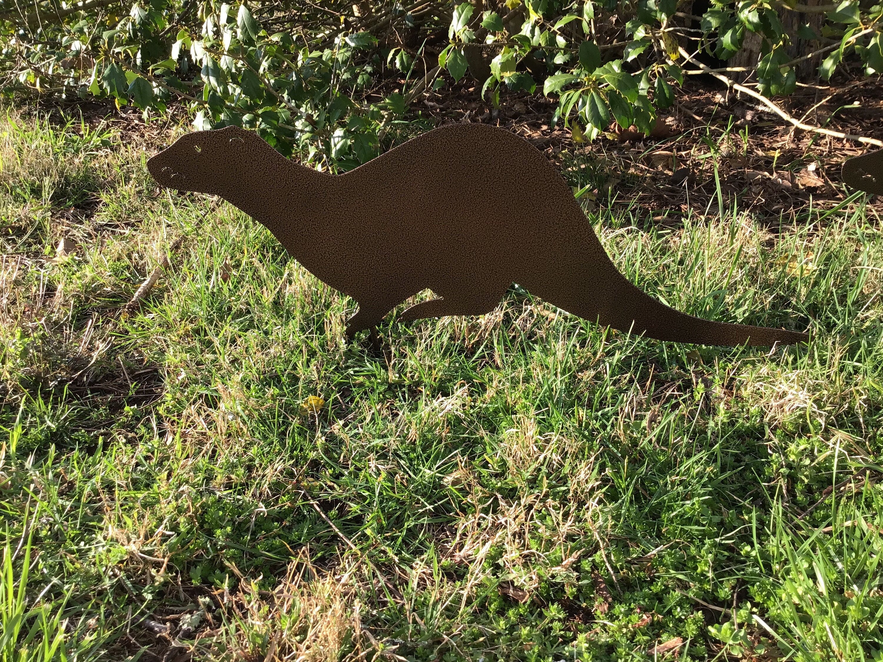 Sea Otter Garden Stakes River Otter Yard Art Metal Art Outdoor Metal Art