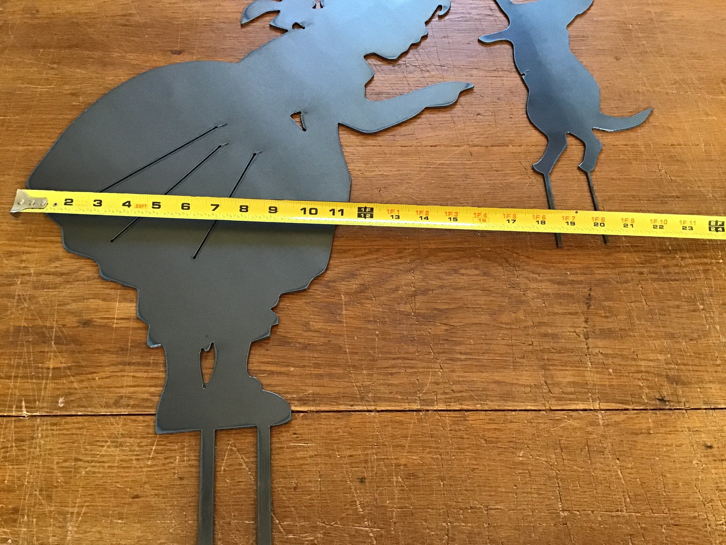 Girl & Kitten Garden Stakes Yard Art Garden Decor Children’s Garden