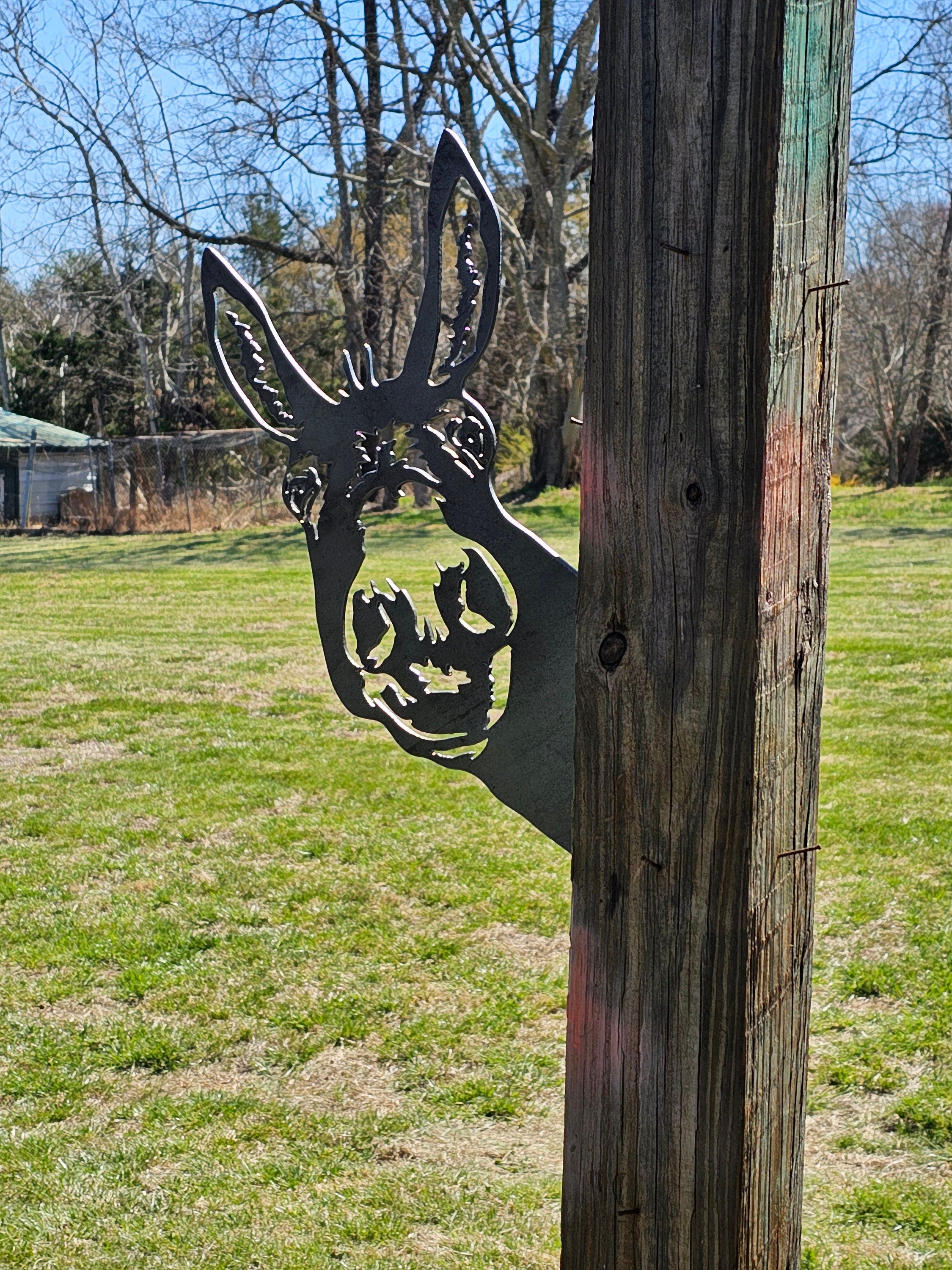 Mule Fence Post Sign Donkey Metal Art Mule Signs Barn Signs Mule Art