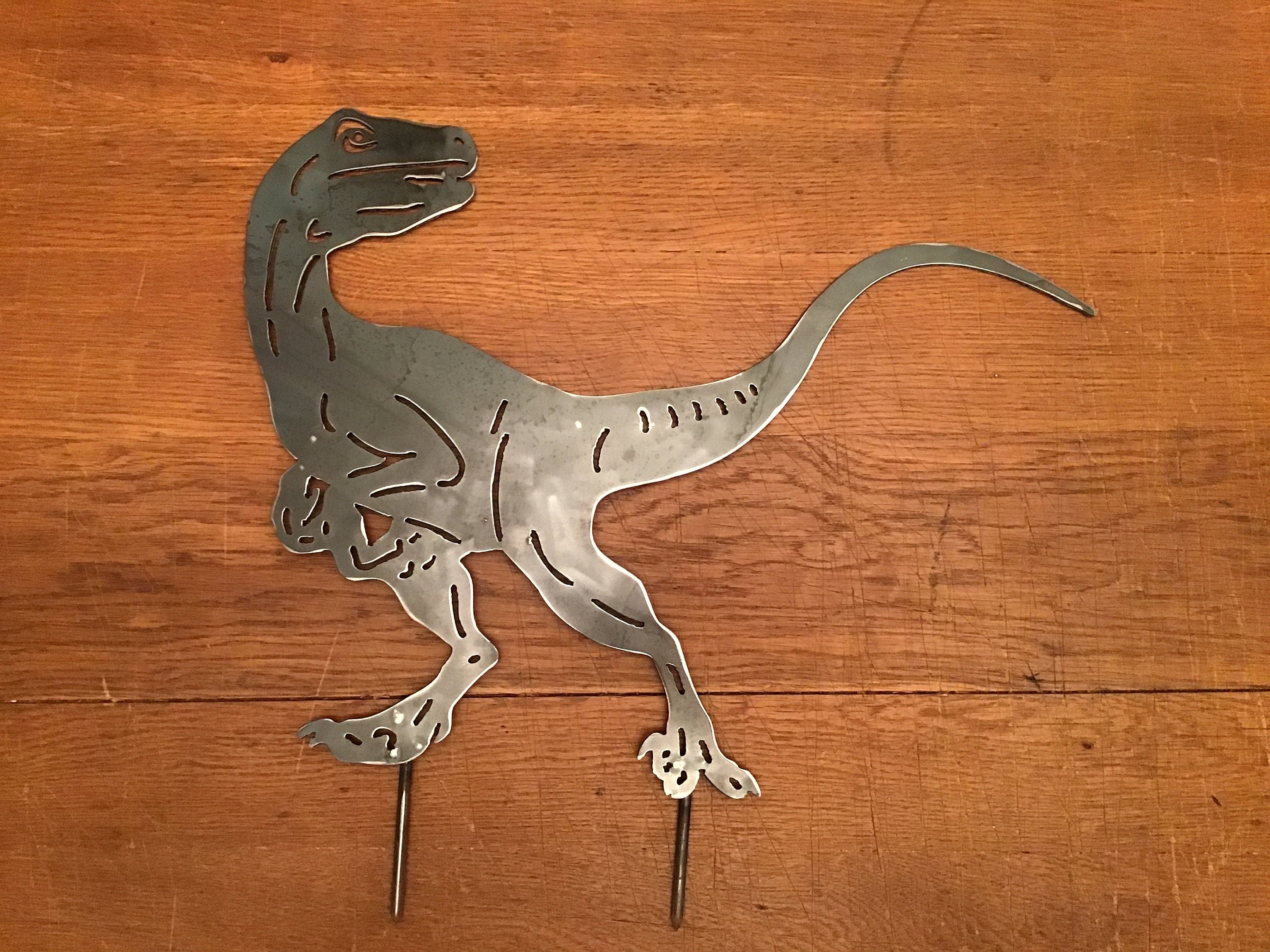 Jurassic Park Velociraptor Raptor Garden Stake Garden Accessory Dinosaurs Dinosaur Yard Art