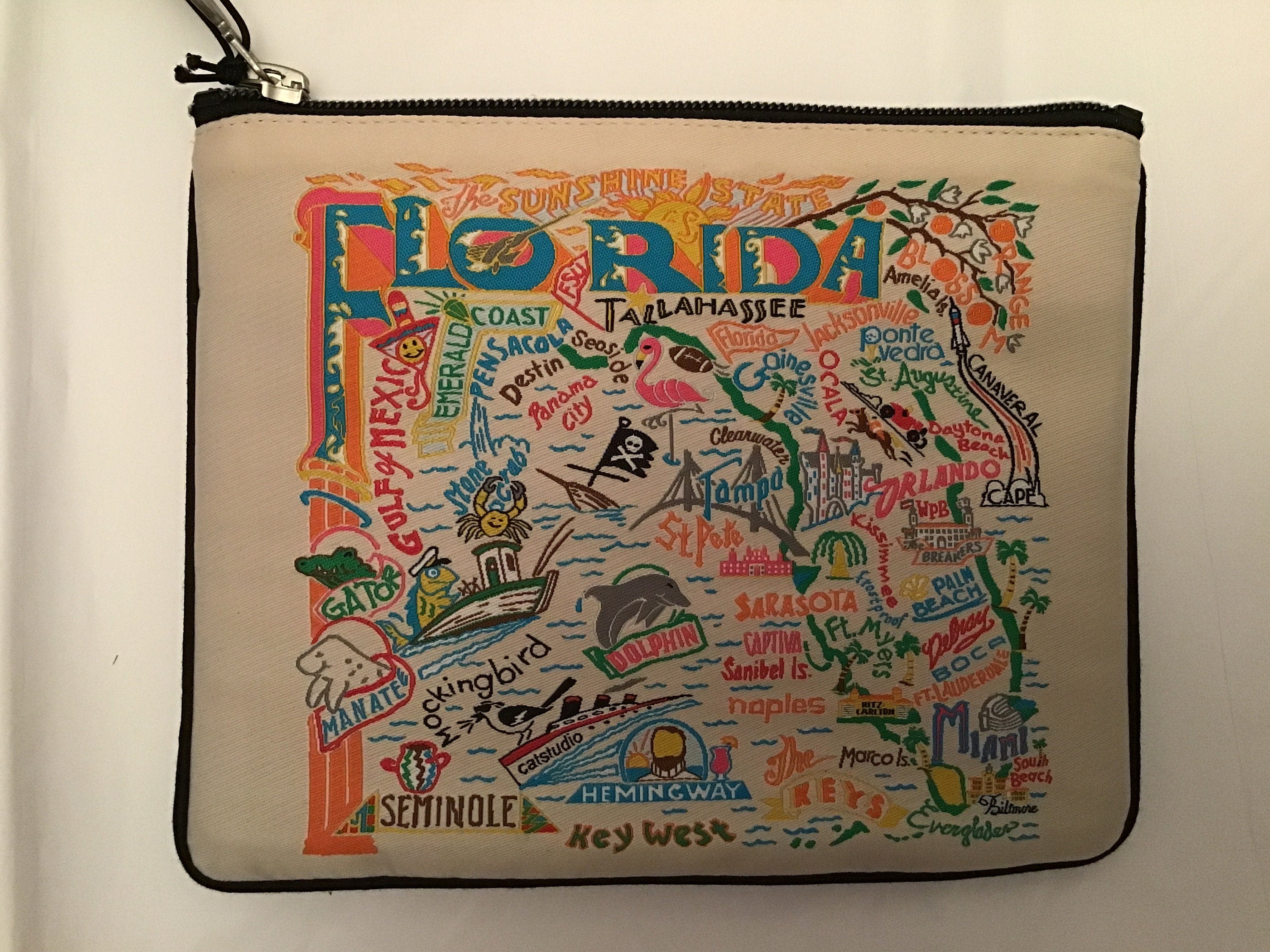 Florida Design Pouch Catstudio Florida Map Small Pouch Cosmetic Bag