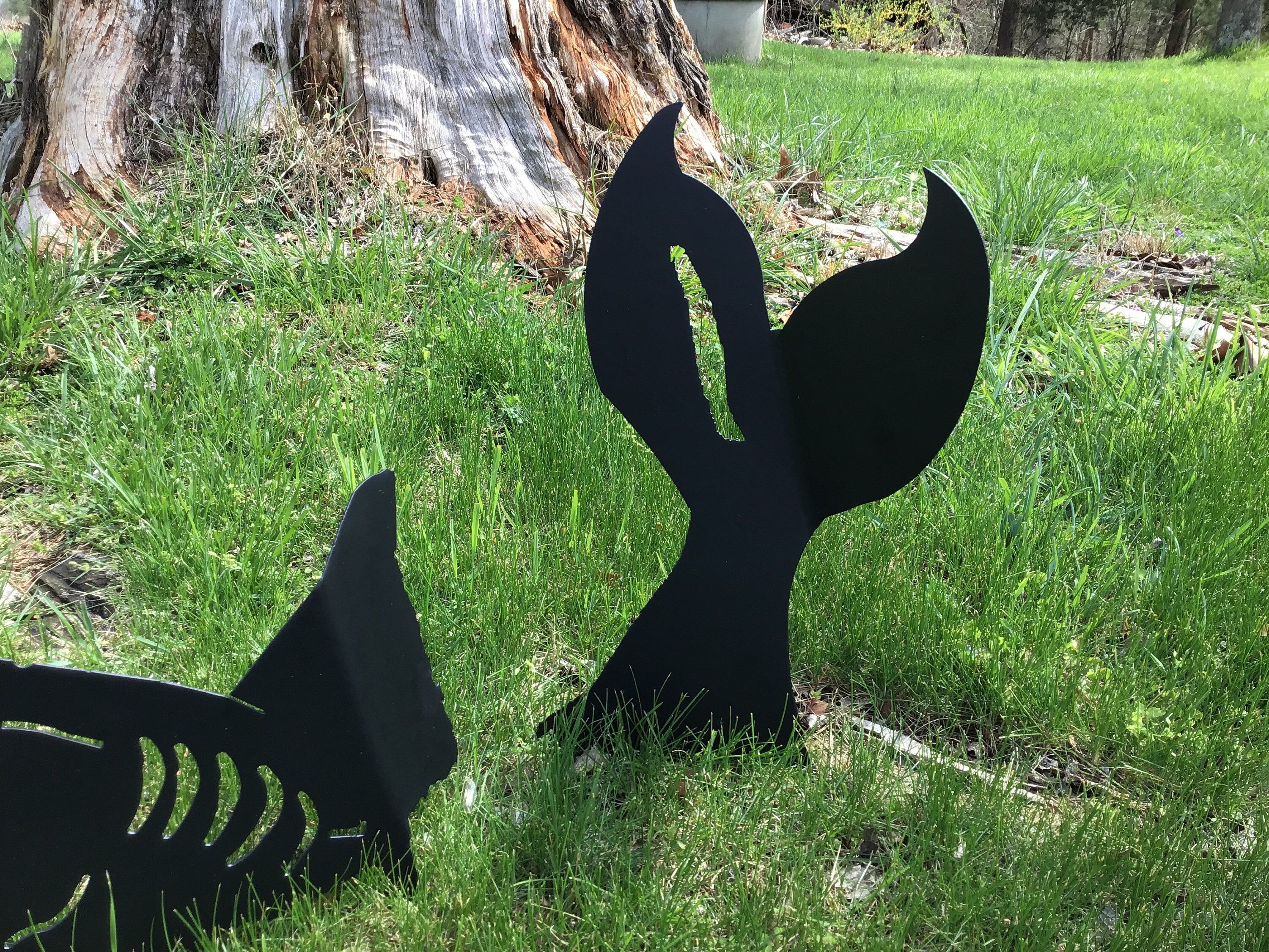 Shark Garden Stakes Great White Shark Yard Art Metal Art Beachside Decor