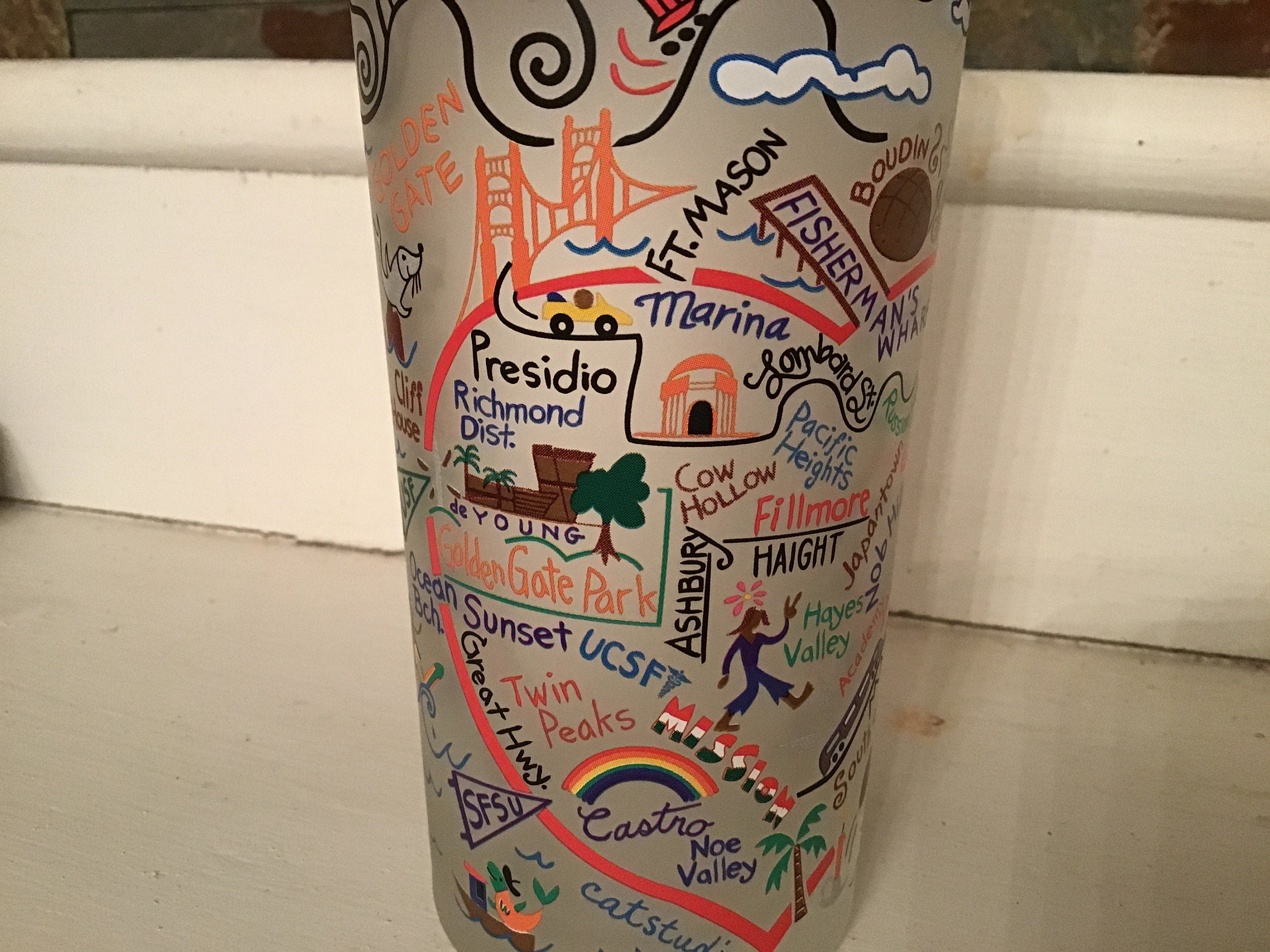 San Francisco Drinking Glass Catstudio