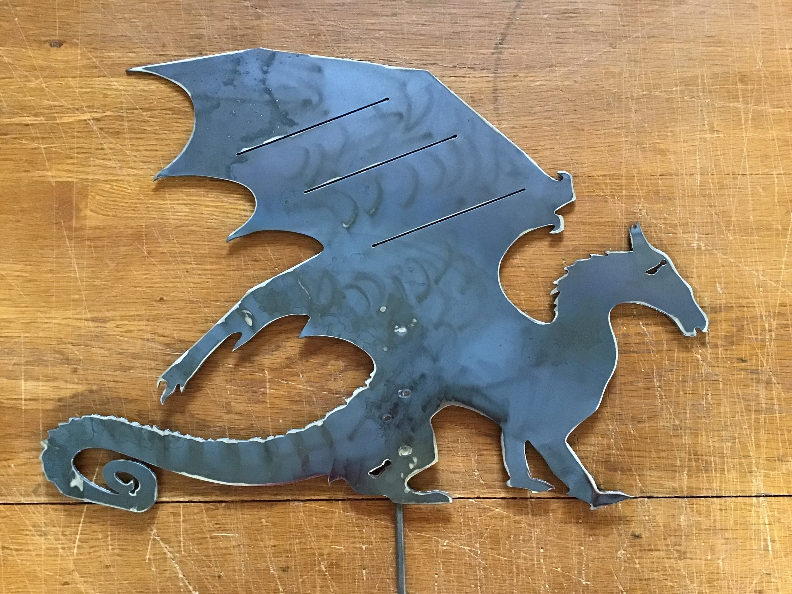 Banshee Garden Stake Avatar Metal Art Yard Art Avatar Garden Art Flying Dragon