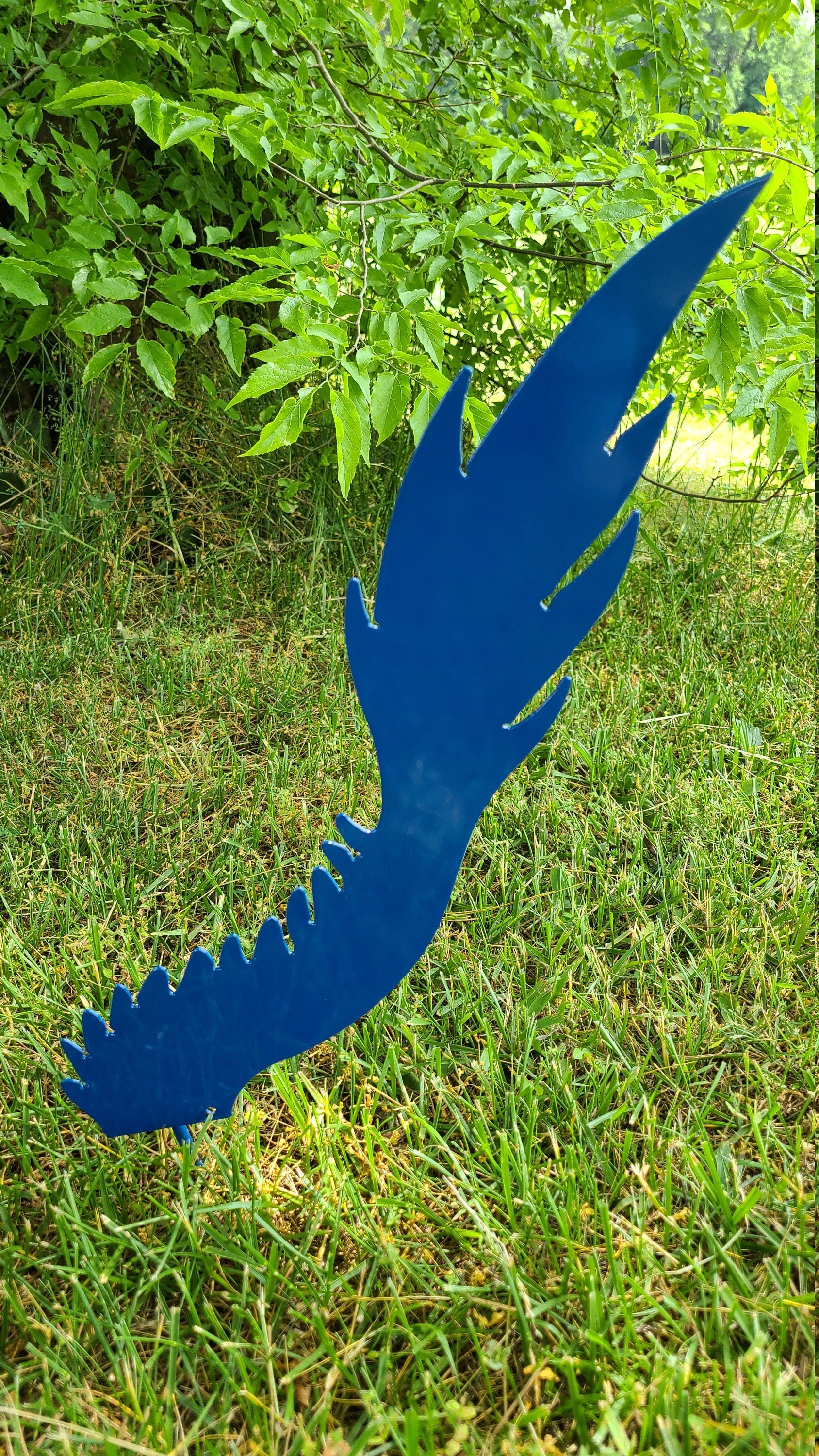 Dragon Garden Stakes 4 Piece Set Yard Art Garden Art Powder Coated Metal Art Lawn Decor Sea Monster Garden Accent