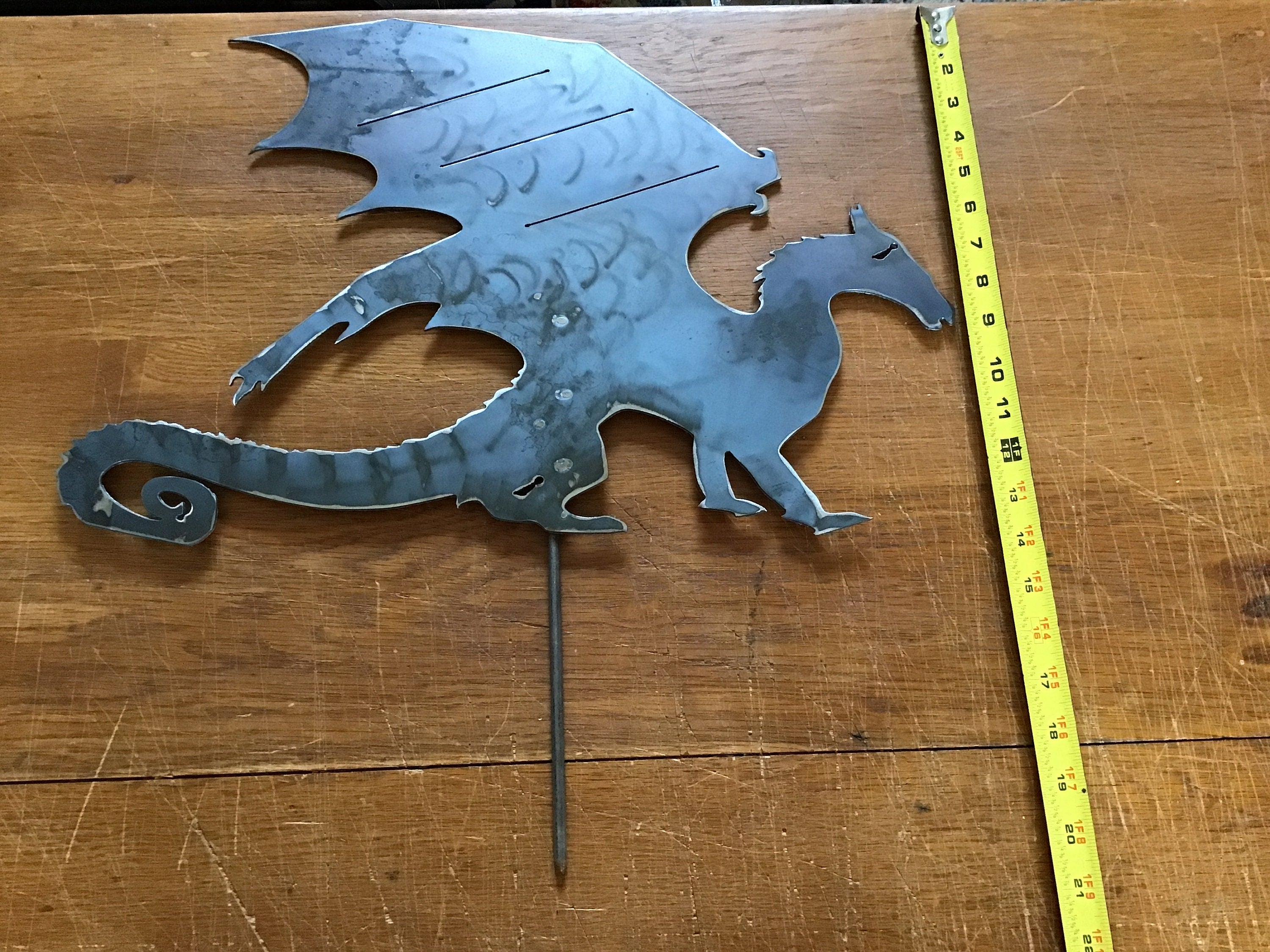 Banshee Garden Stake Avatar Metal Art Yard Art Avatar Garden Art Flying Dragon