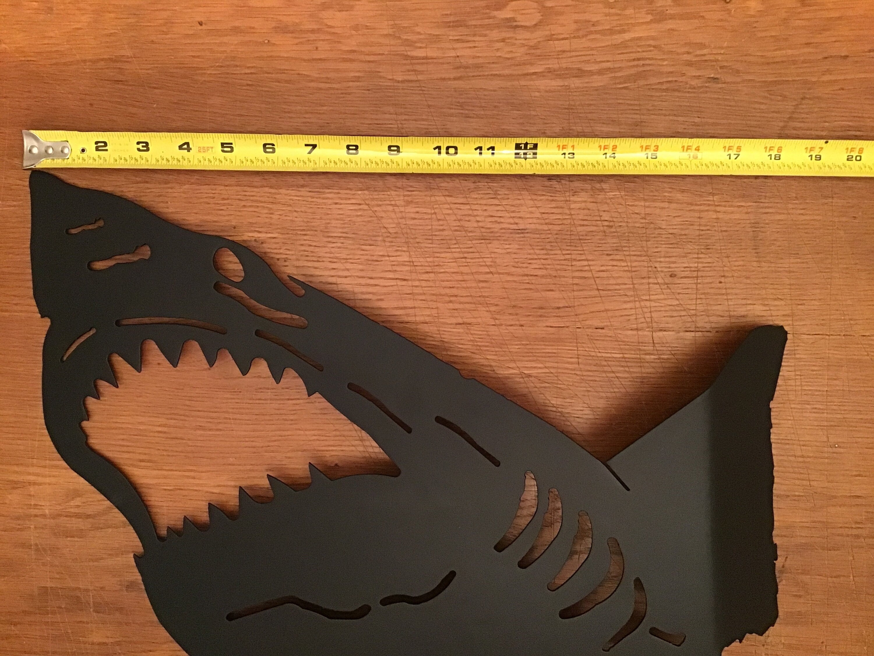 Shark Garden Stakes Great White Shark Yard Art Metal Art Beachside Decor