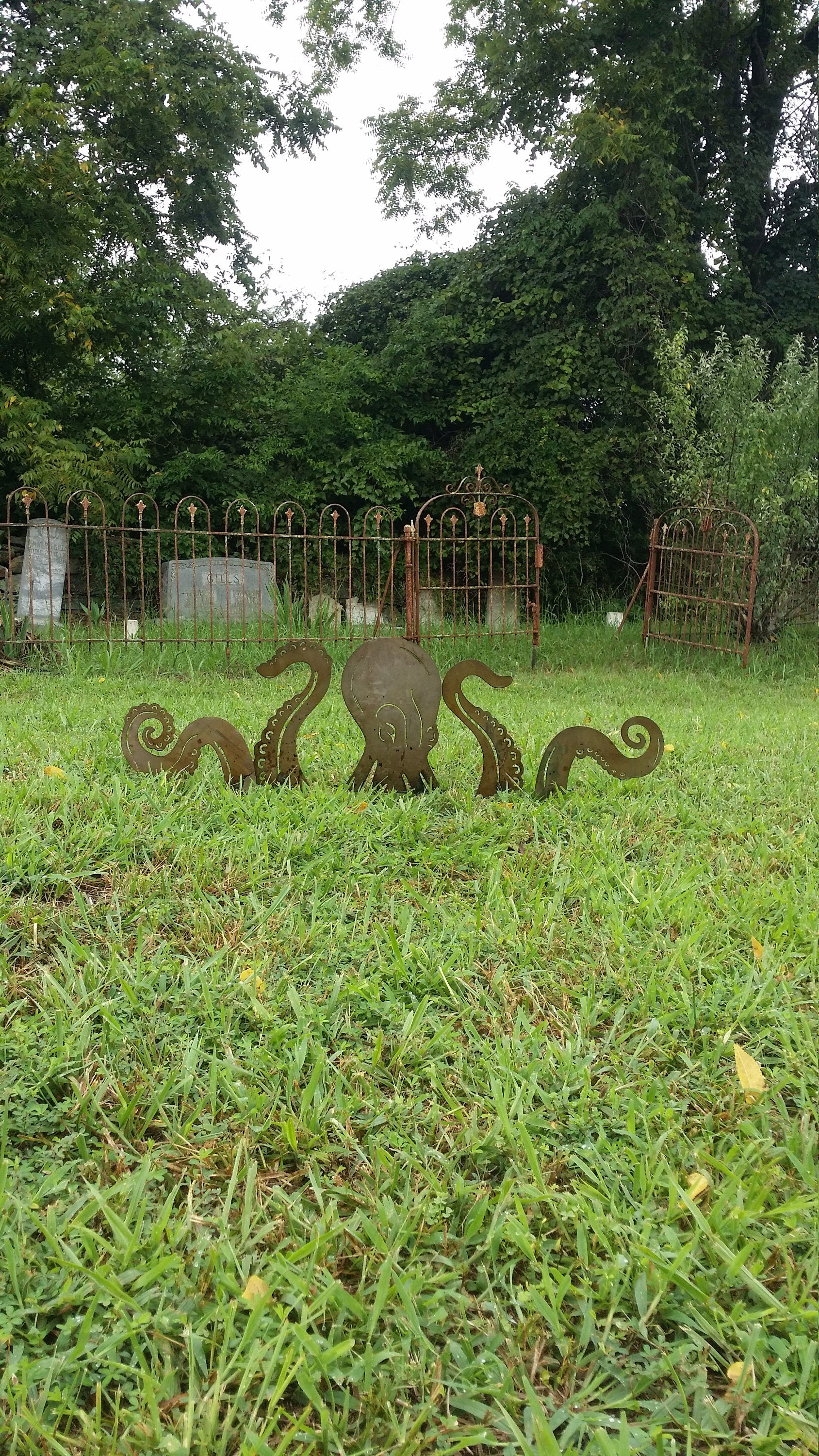 Octopus Garden Stake Large Octopus Lawn Ornament Yard Art