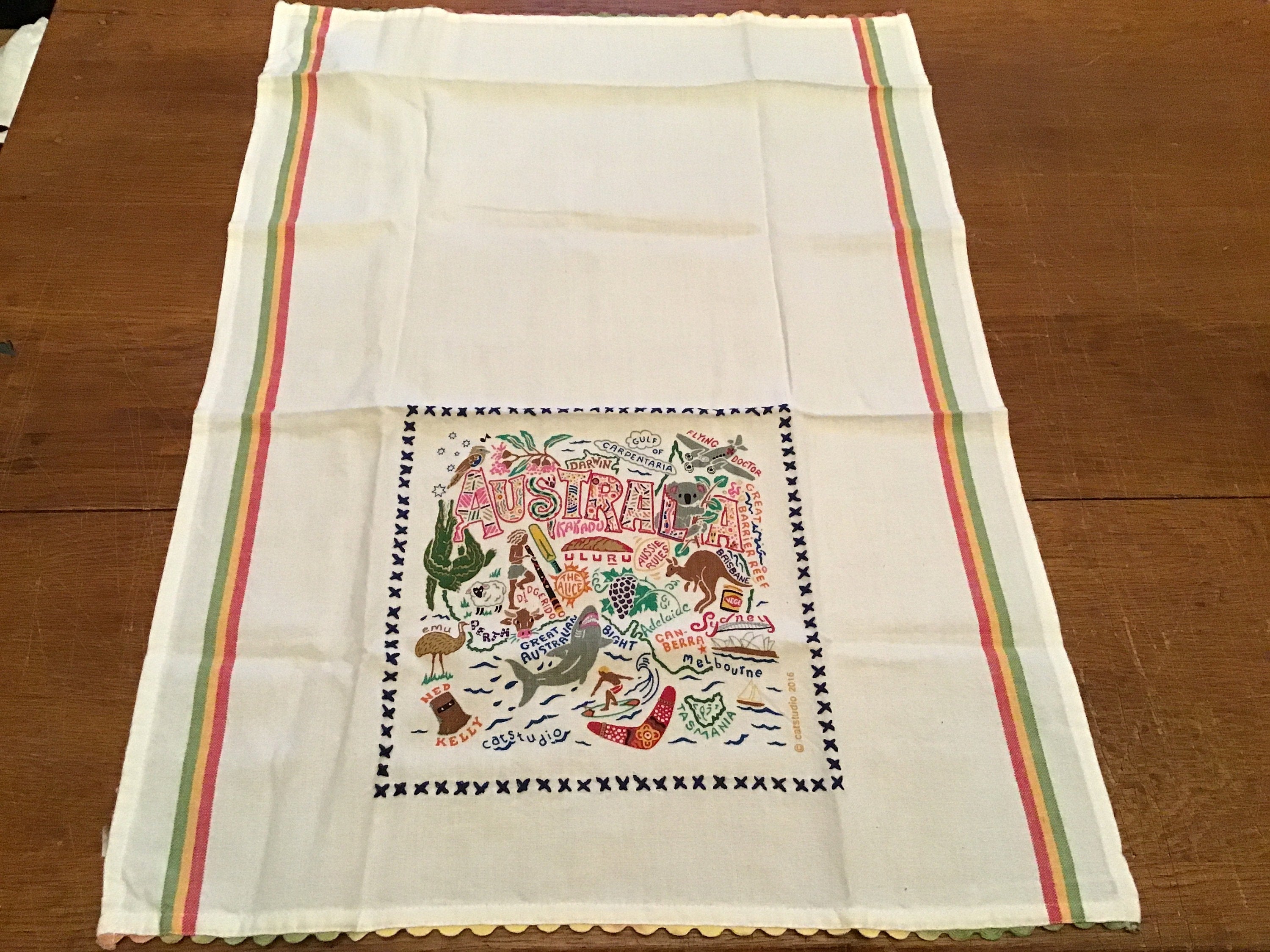 Catstudio Towels Australia Rio de Janeiro Ireland Canada Rome Souvenir Towels Dish Towels Hand Towels