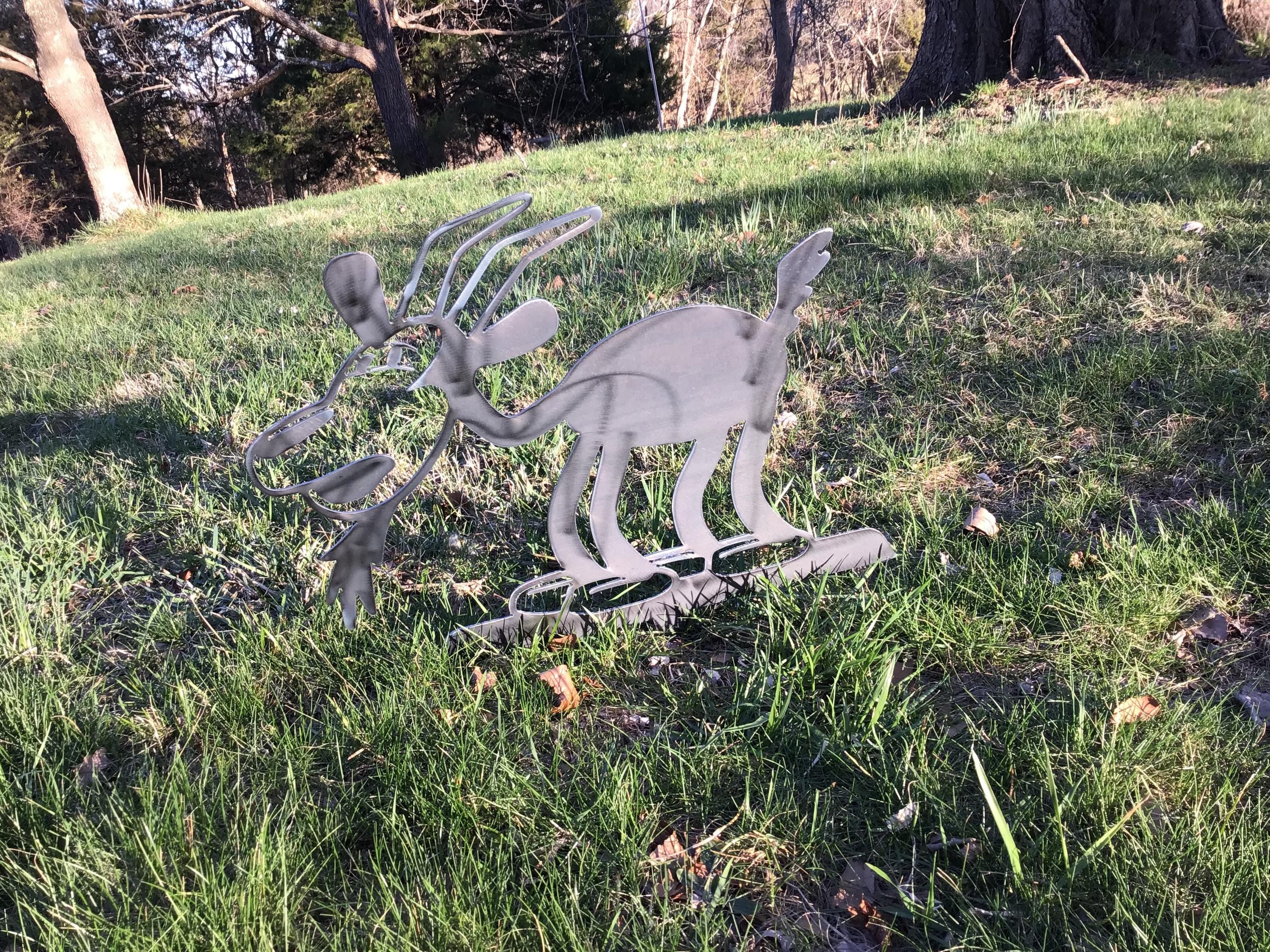 Goat Metal Art Steamboat Willie Goat Garden Stake Yard Art Disney Art Vintage Disney