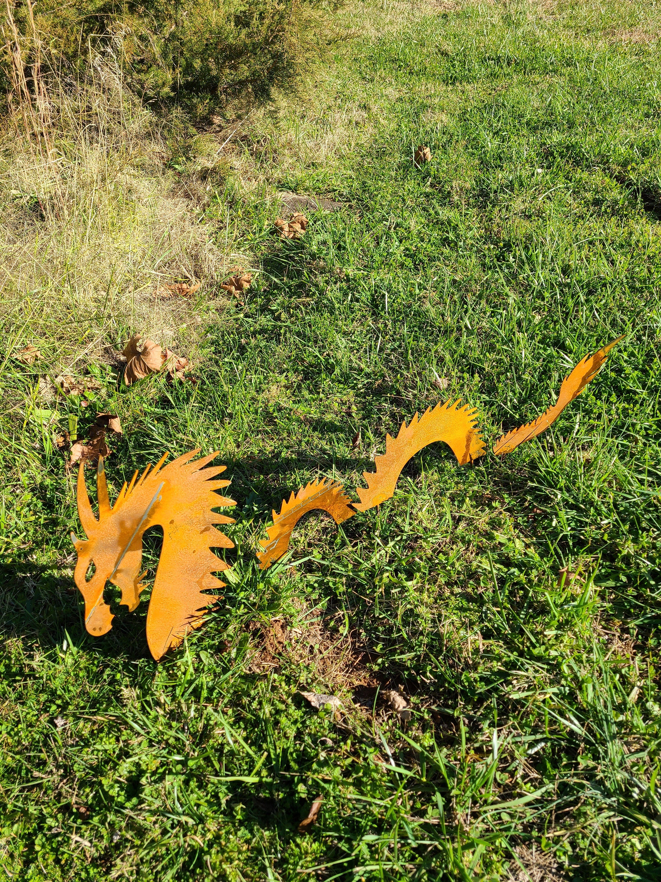 Large Dragon Garden Stake Yard Art Sea Monster Lawn Ornament Large Dragon