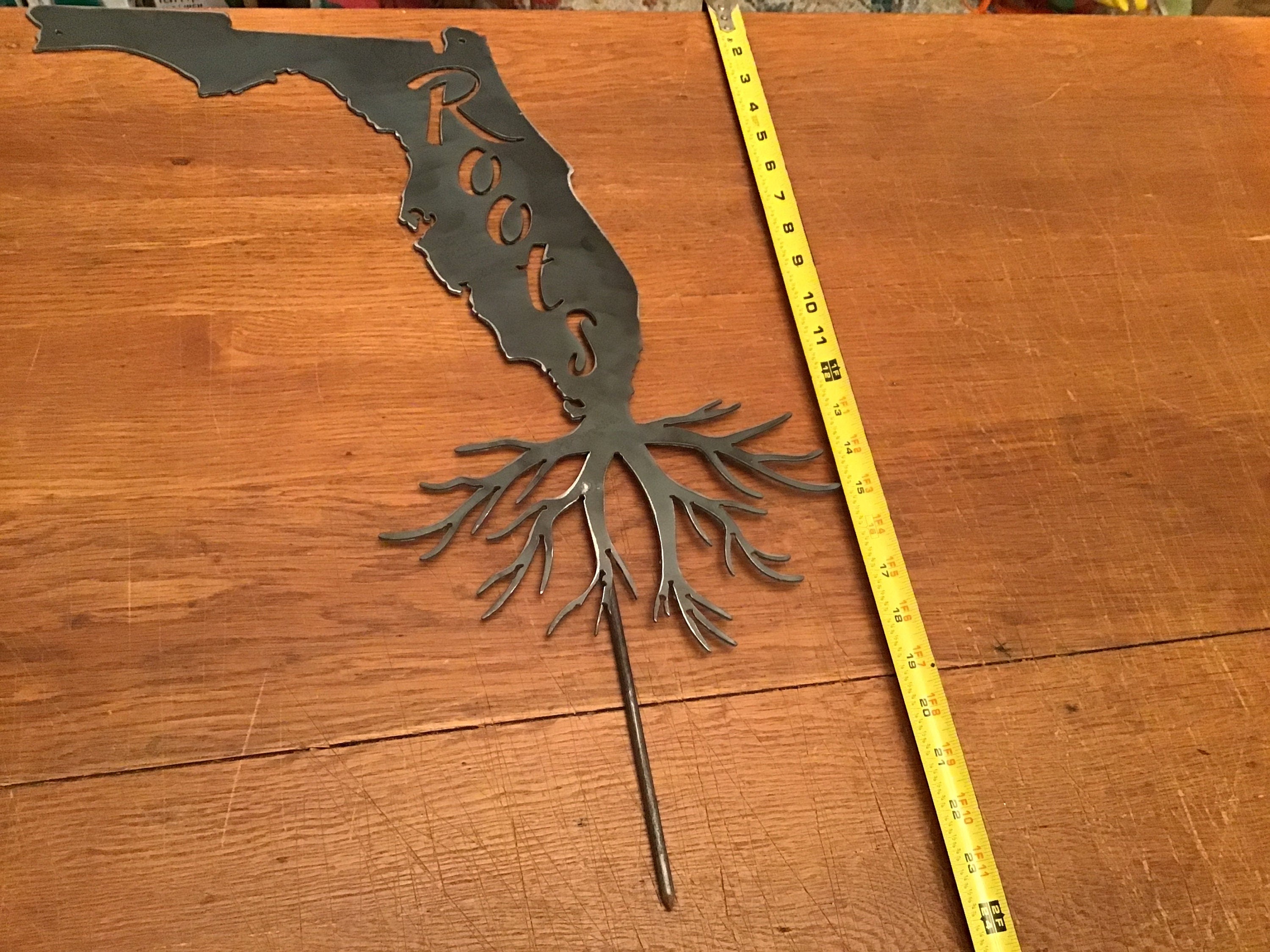 Florida Garden Stake Home Garden Art State of Florida Garden Stake Roots Yard Art Putting Down Roots Garden Ornament Forever Home