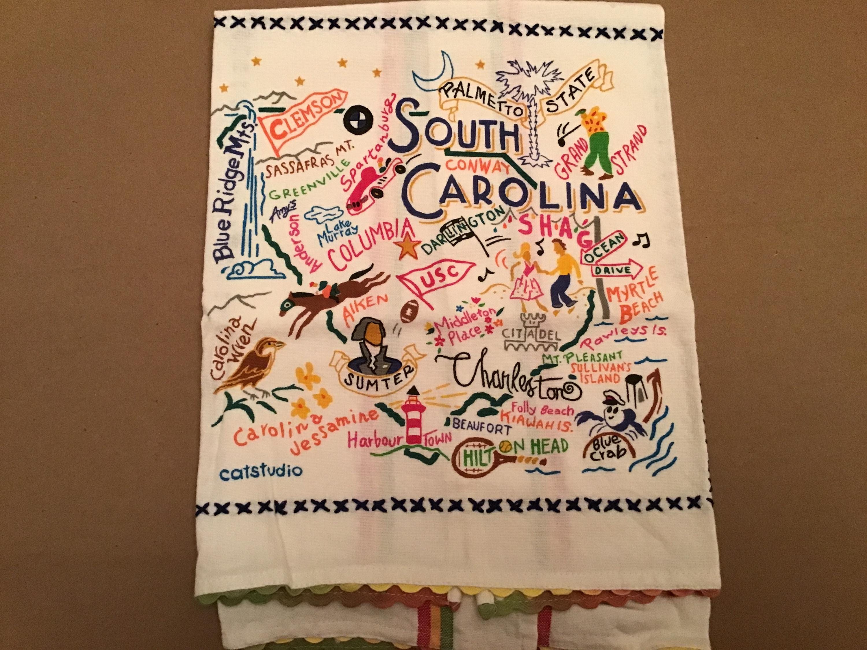 Catstudio South Carolina Towel Home Decor Decorative Towel Housewarming Gift Kitchen Towel