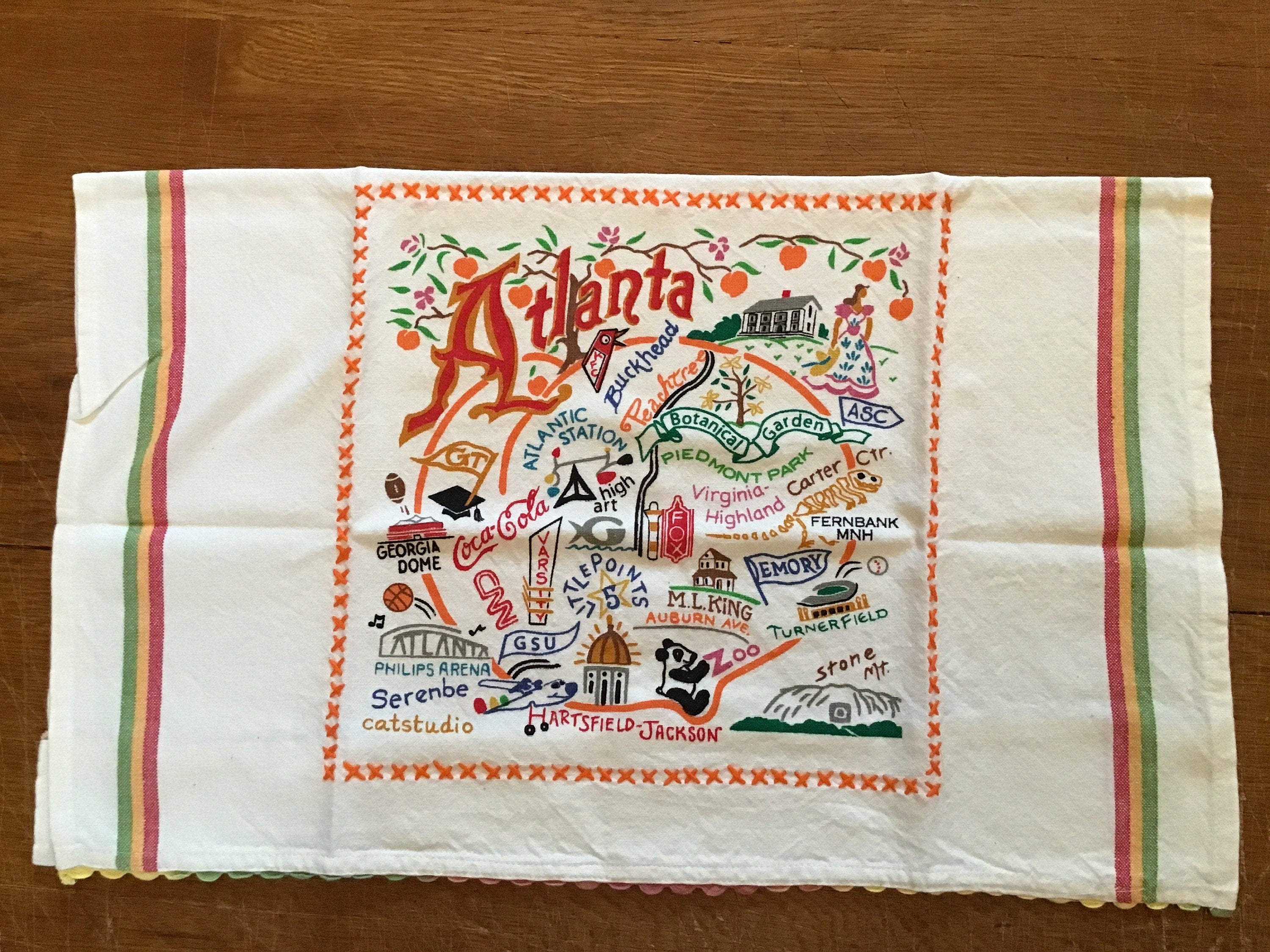 Atlanta Catstudio Hand Towel Tea Towel Decorative Towel Home Decor Georgia Dome