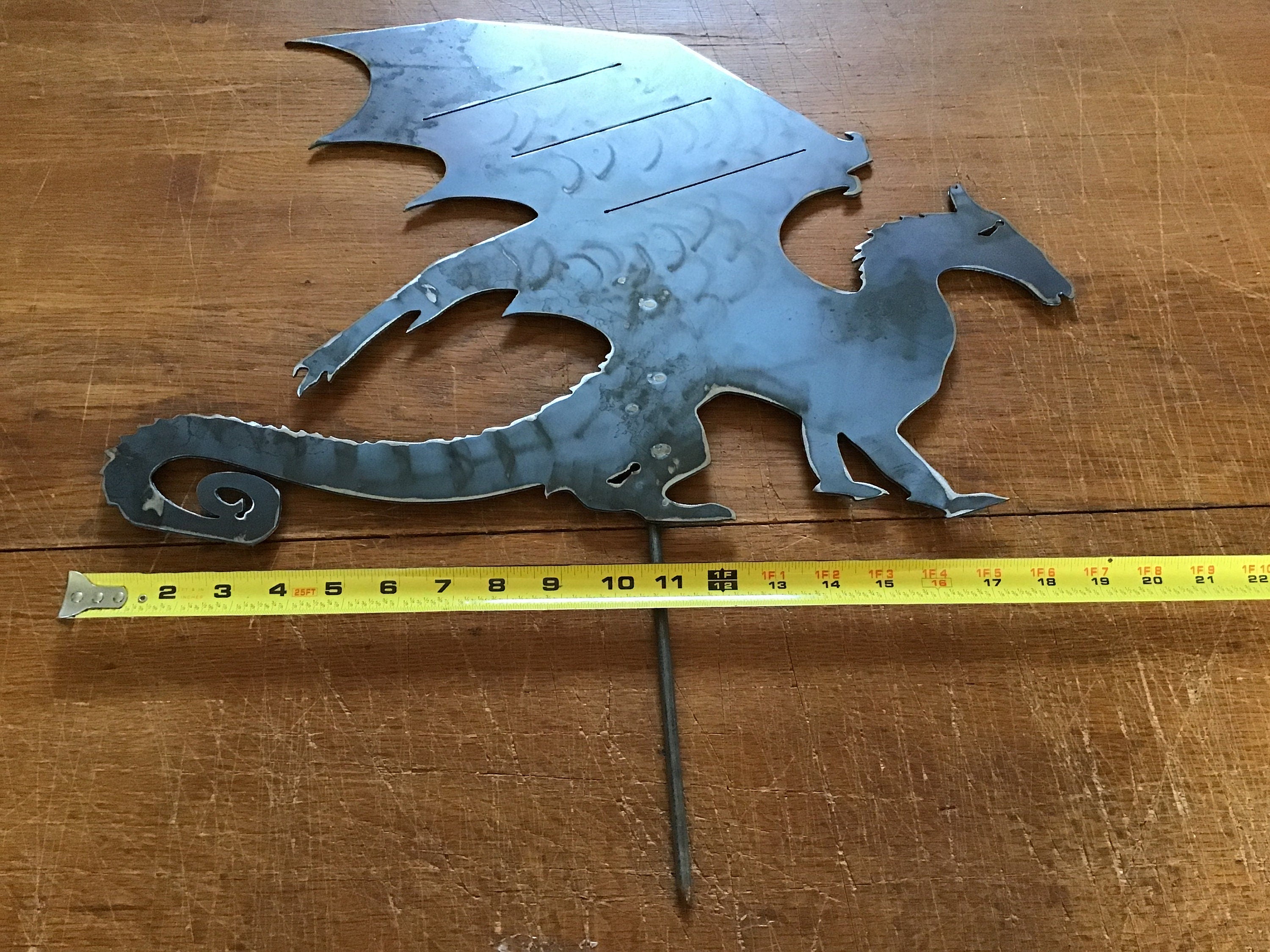 Banshee Garden Stake Avatar Metal Art Yard Art Avatar Garden Art Flying Dragon