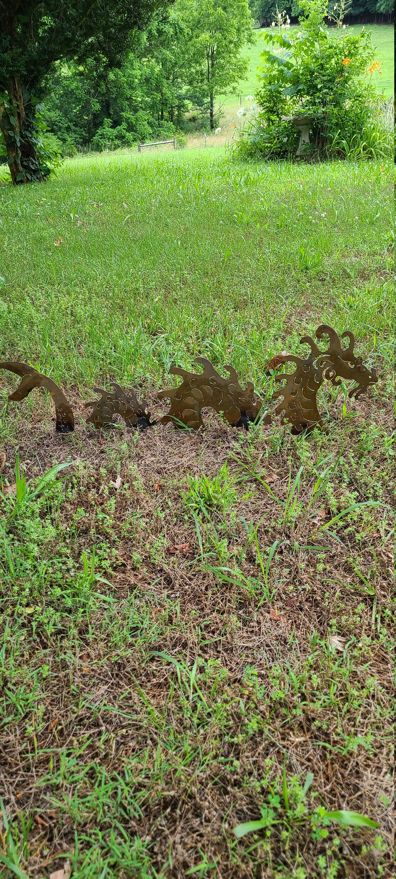 Sea Serpent Garden Stakes Dragon Garden Stake Sea Monster Yard Art Garden Decor Metal Art Dragon