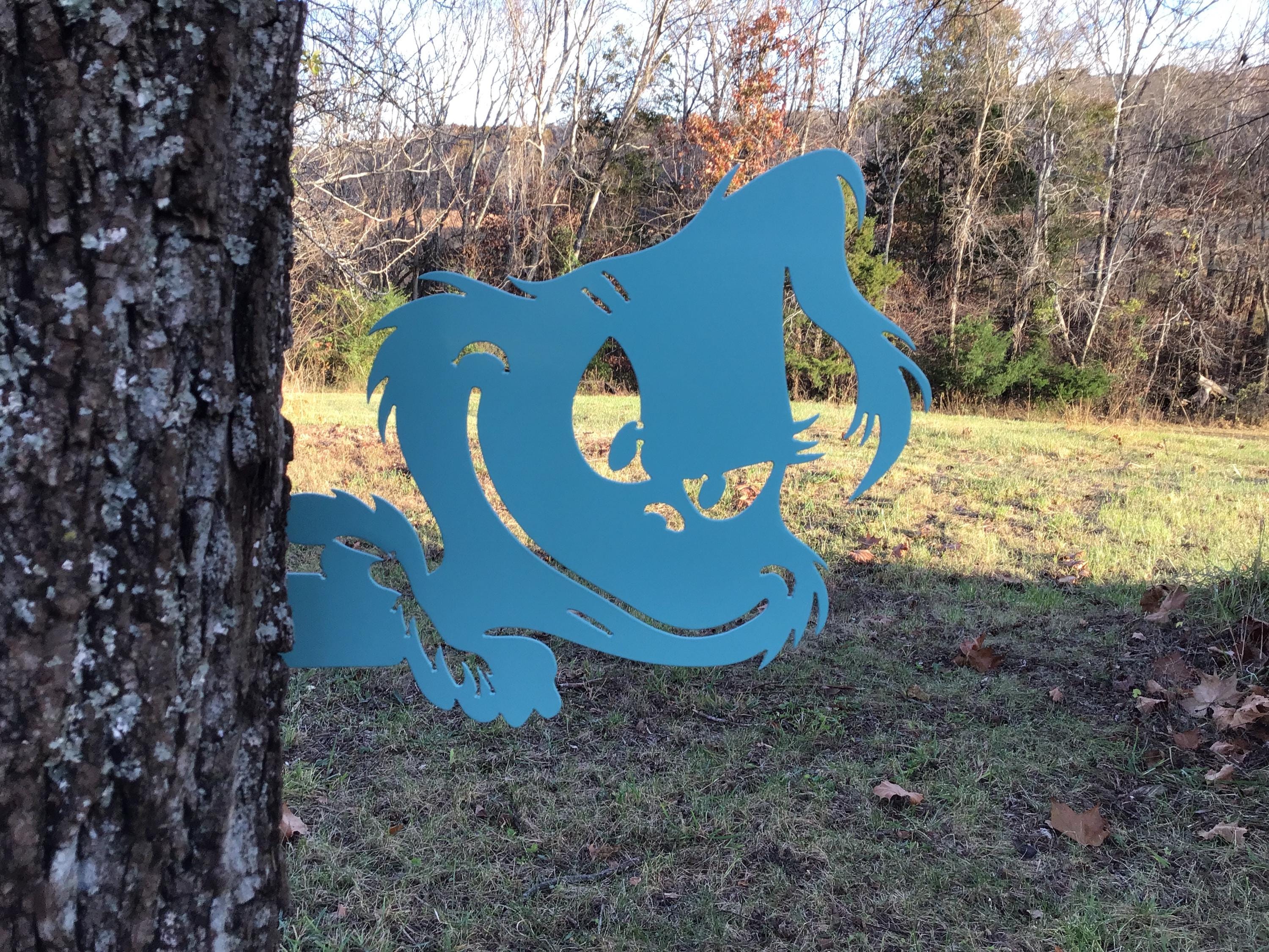 Grinch Metal Art Tropical Grinch 2 Piece Peek a Boo Grinch Outdoor Metal Art Coastal Christmas Grinch Indoor/Outdoor Christmas Metal Art