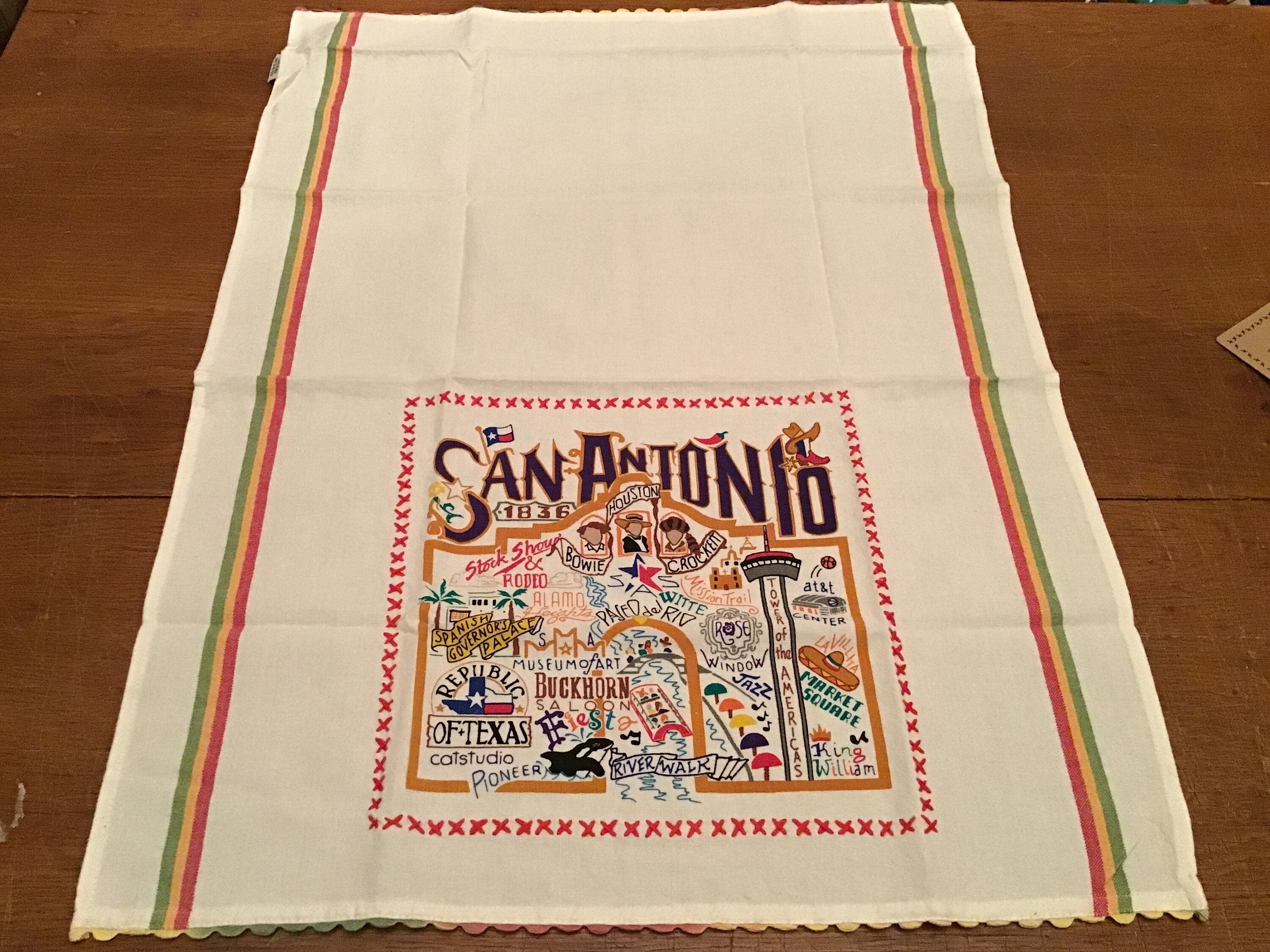 San Antonio Texas Hand Towel Catstudio Towel Decorative Towel Housewarming Gift