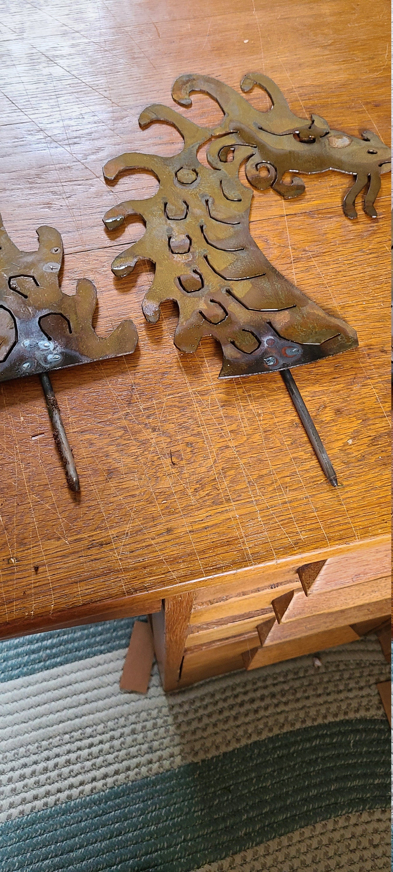 Sea Serpent Garden Stakes Dragon Garden Stake Sea Monster Yard Art Garden Decor Metal Art Dragon