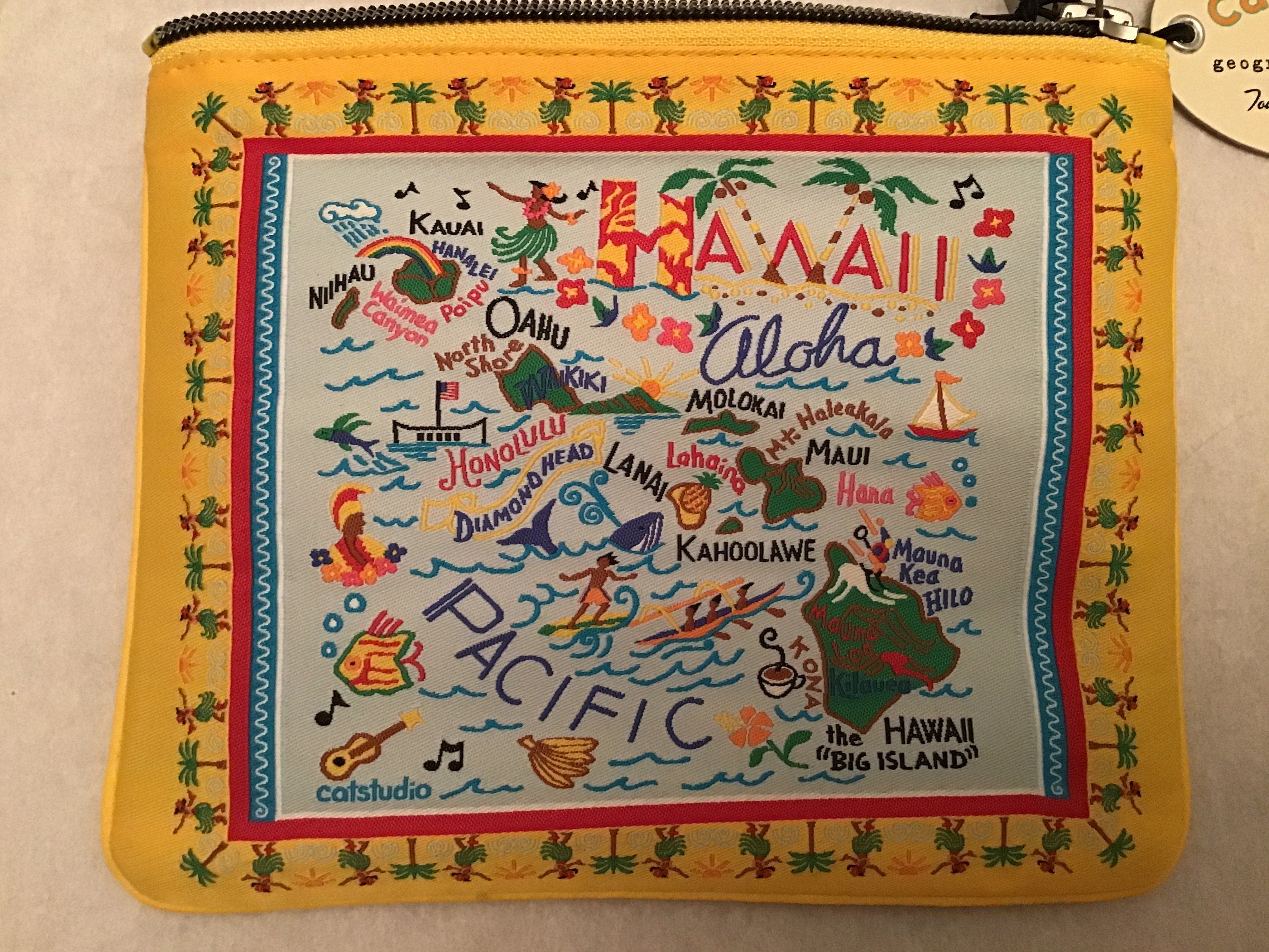 Hawaii Pouch Catstudio Pouch Small Bag Hawaiian Islands Zip Pouch