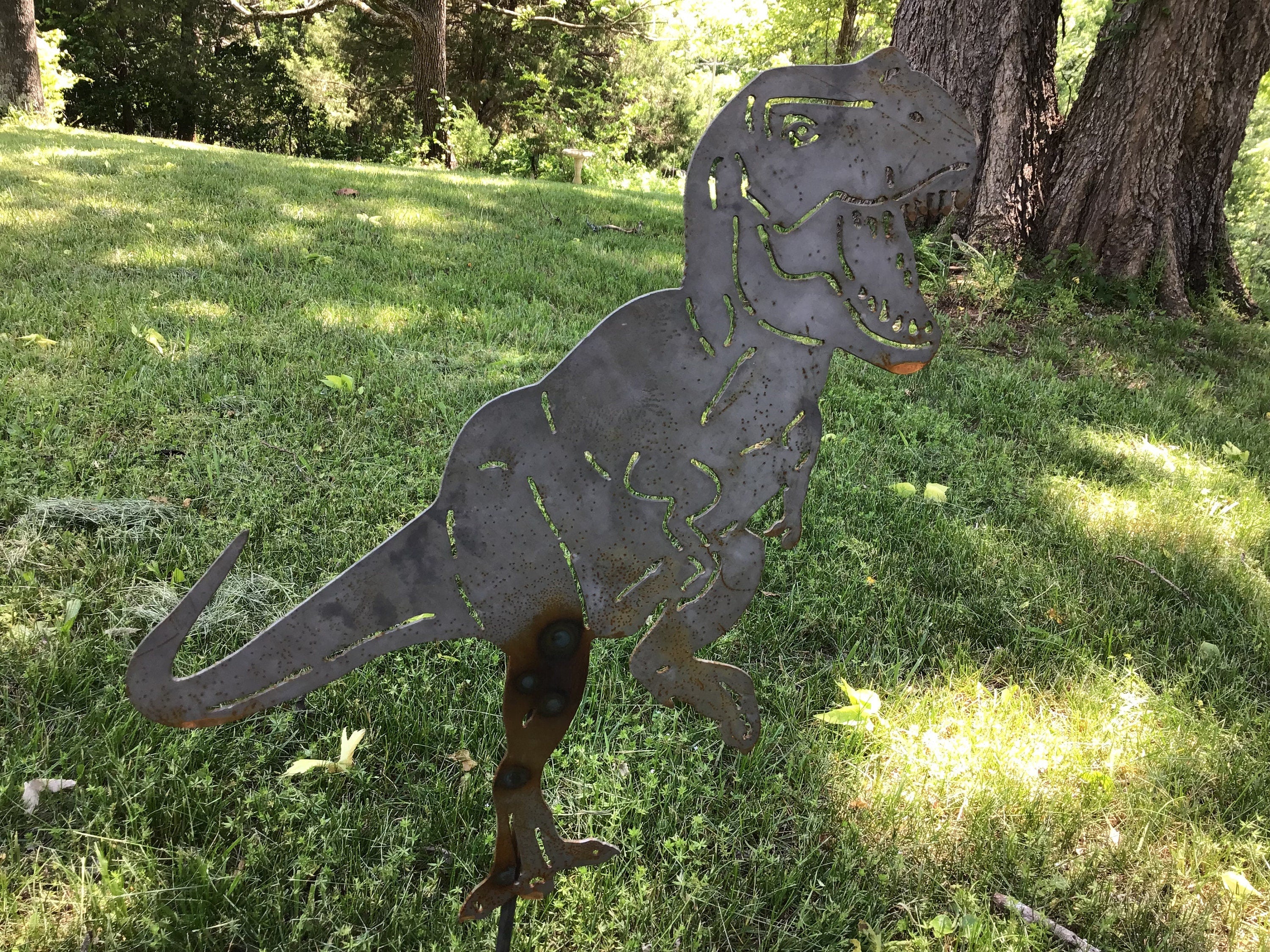 Dinosaur Garden Stake Tyrannosaurus Rex Yard Art Garden Accessories Dinosaur Yard Art