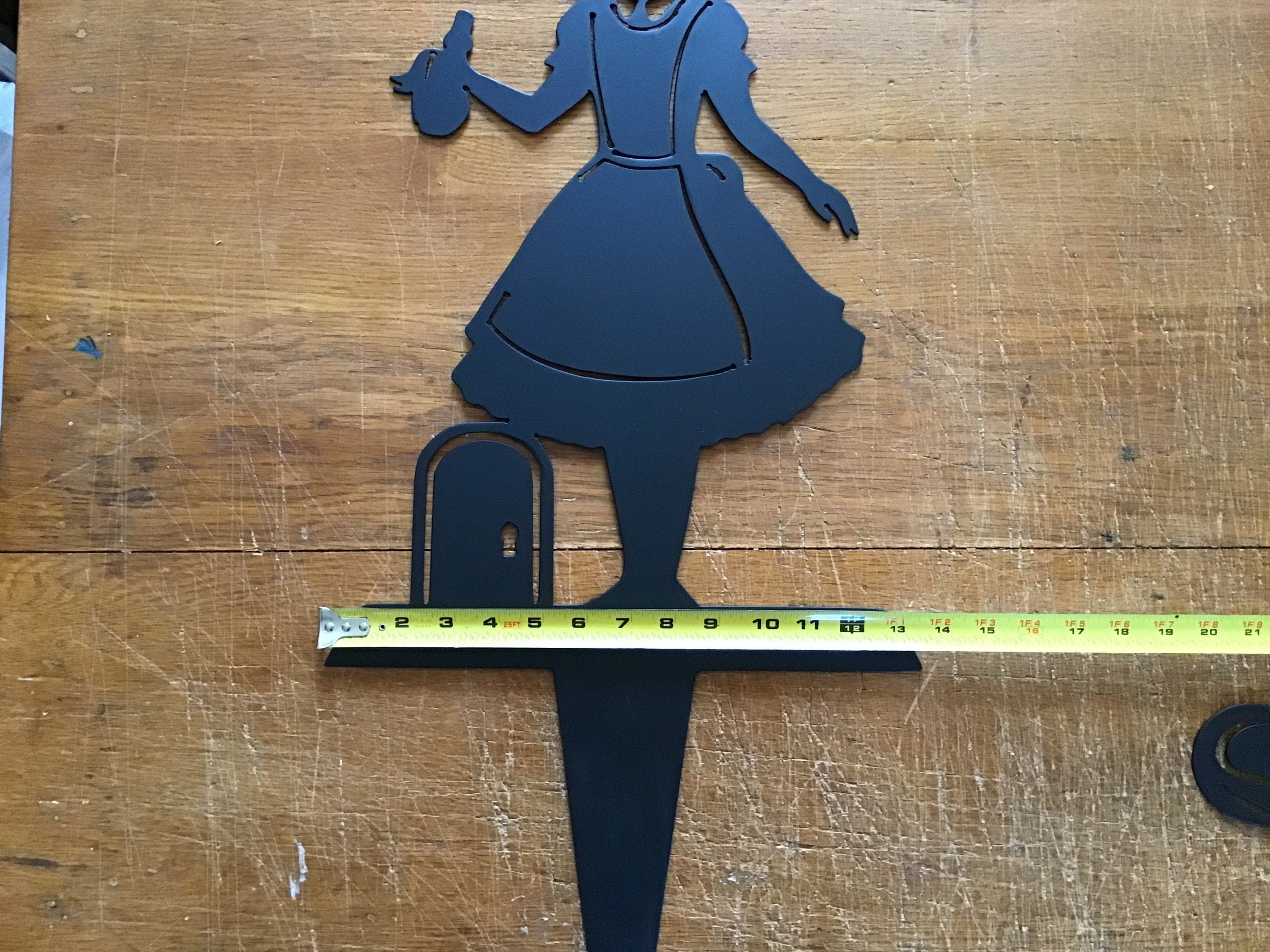 Alice in Wonderland Garden Stake Yard Stakes Garden Accents Alice Metal Art