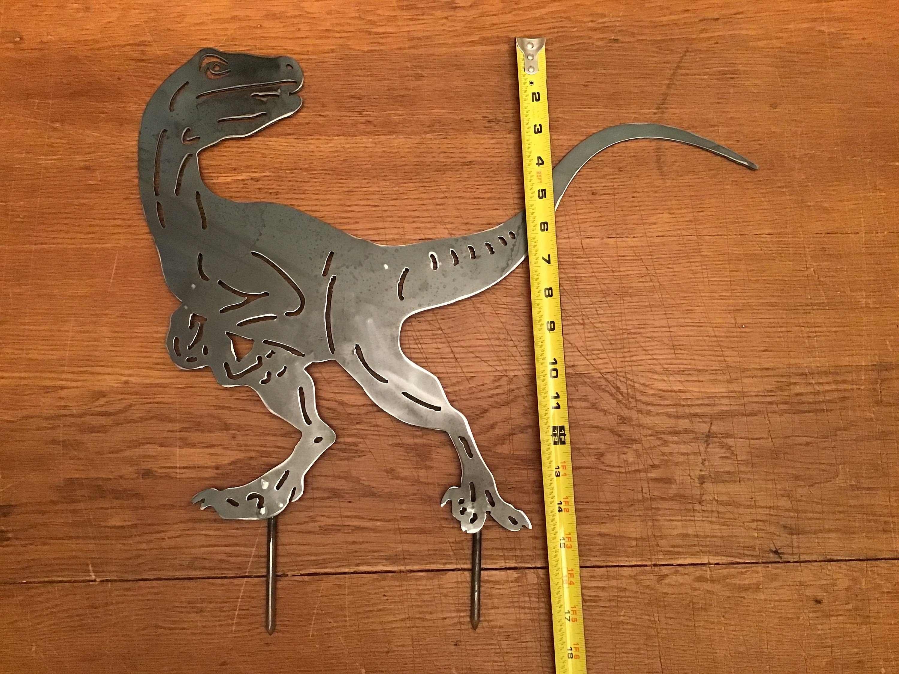 Jurassic Park Velociraptor Raptor Garden Stake Garden Accessory Dinosaurs Dinosaur Yard Art