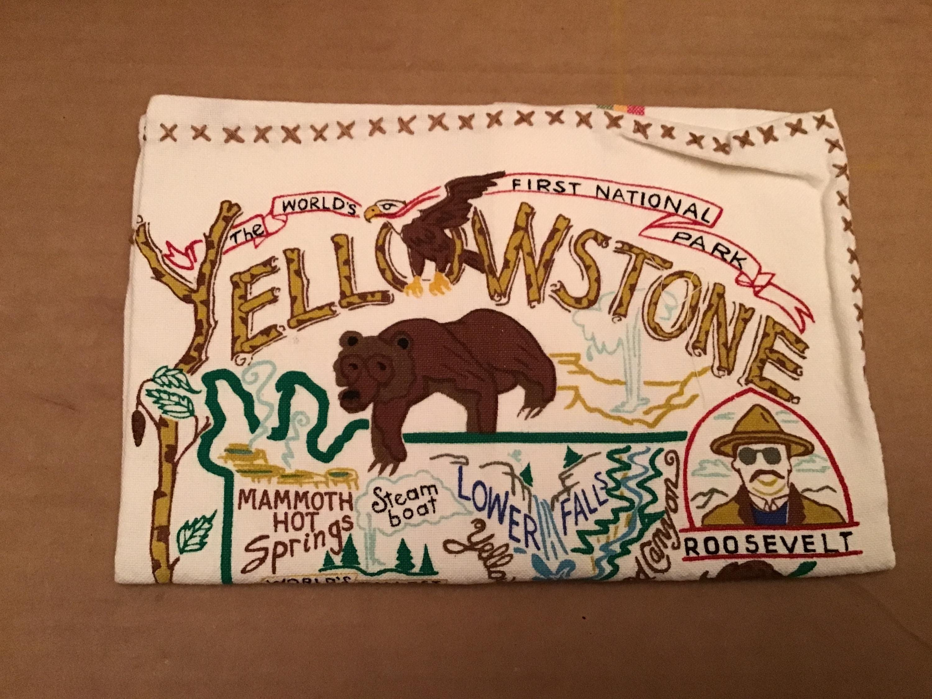 Catstudio Yellowstone Towel Dish Towel Hand Towel National Parks Home Decor Kitchen Accessory