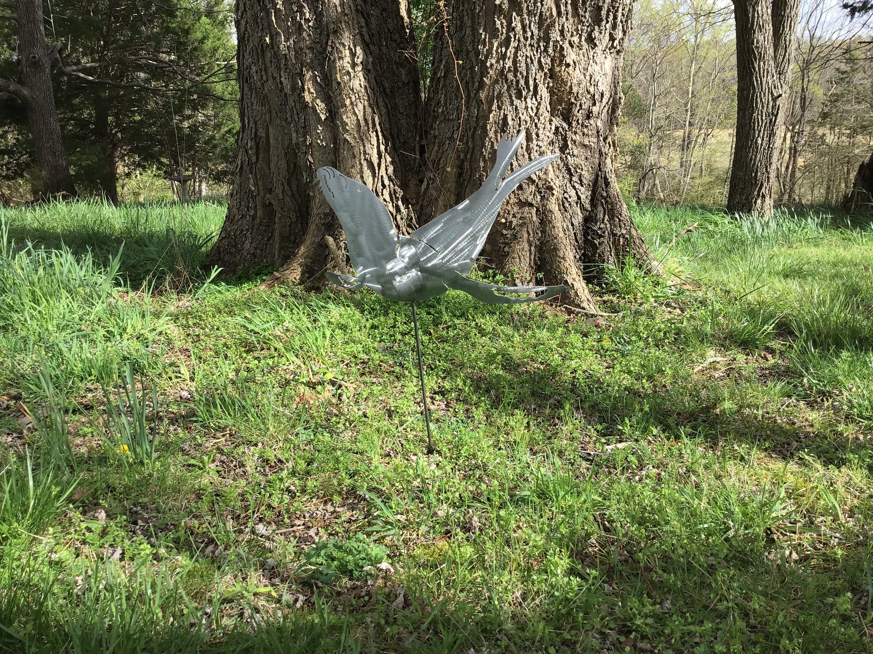 Sea Lion Garden Stake California Sea Lion Yard Stake Lawn Decor Garden Accessories Metal Art