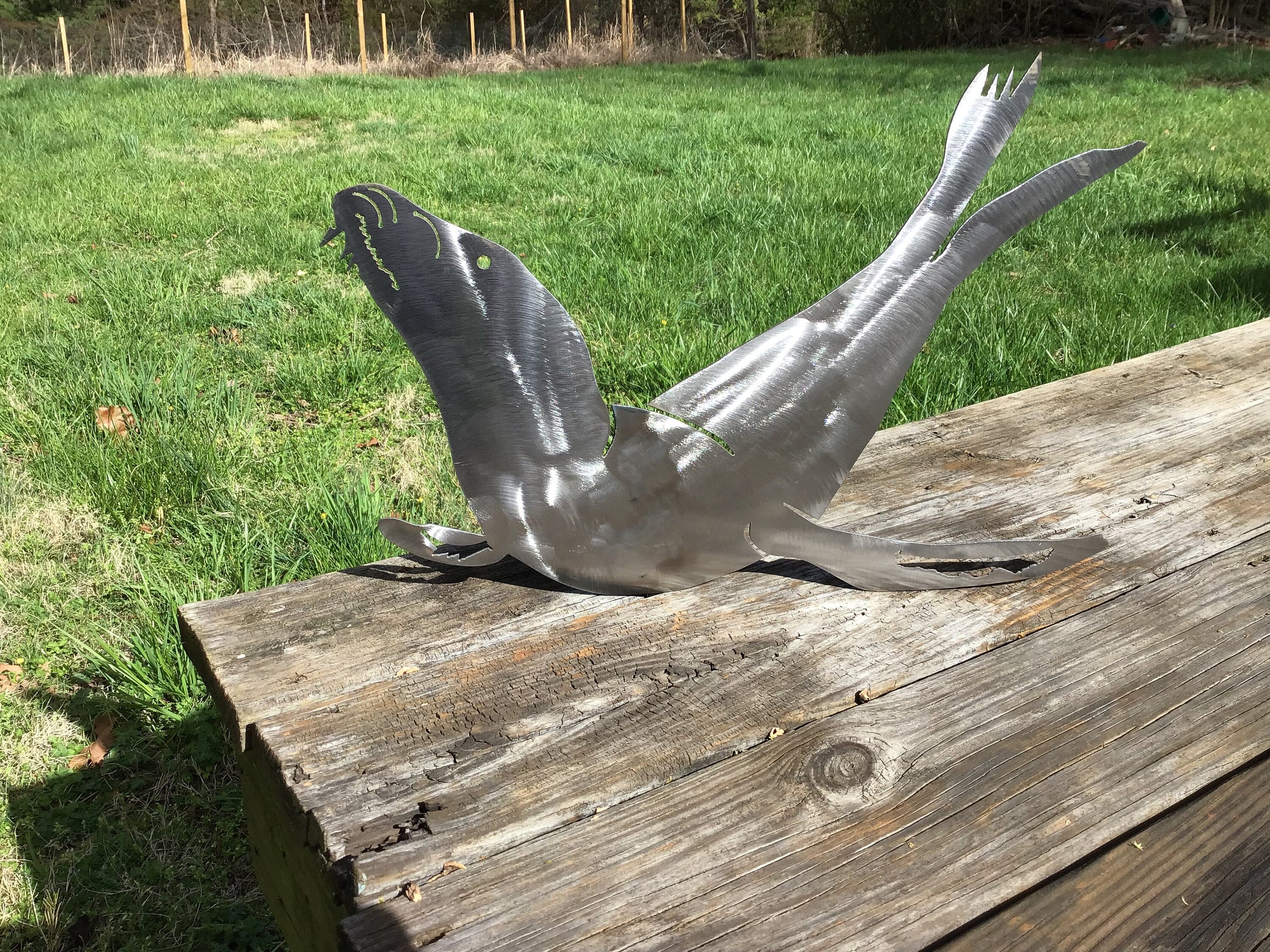 Sea Lion Garden Stake California Sea Lion Yard Stake Lawn Decor Garden Accessories Metal Art