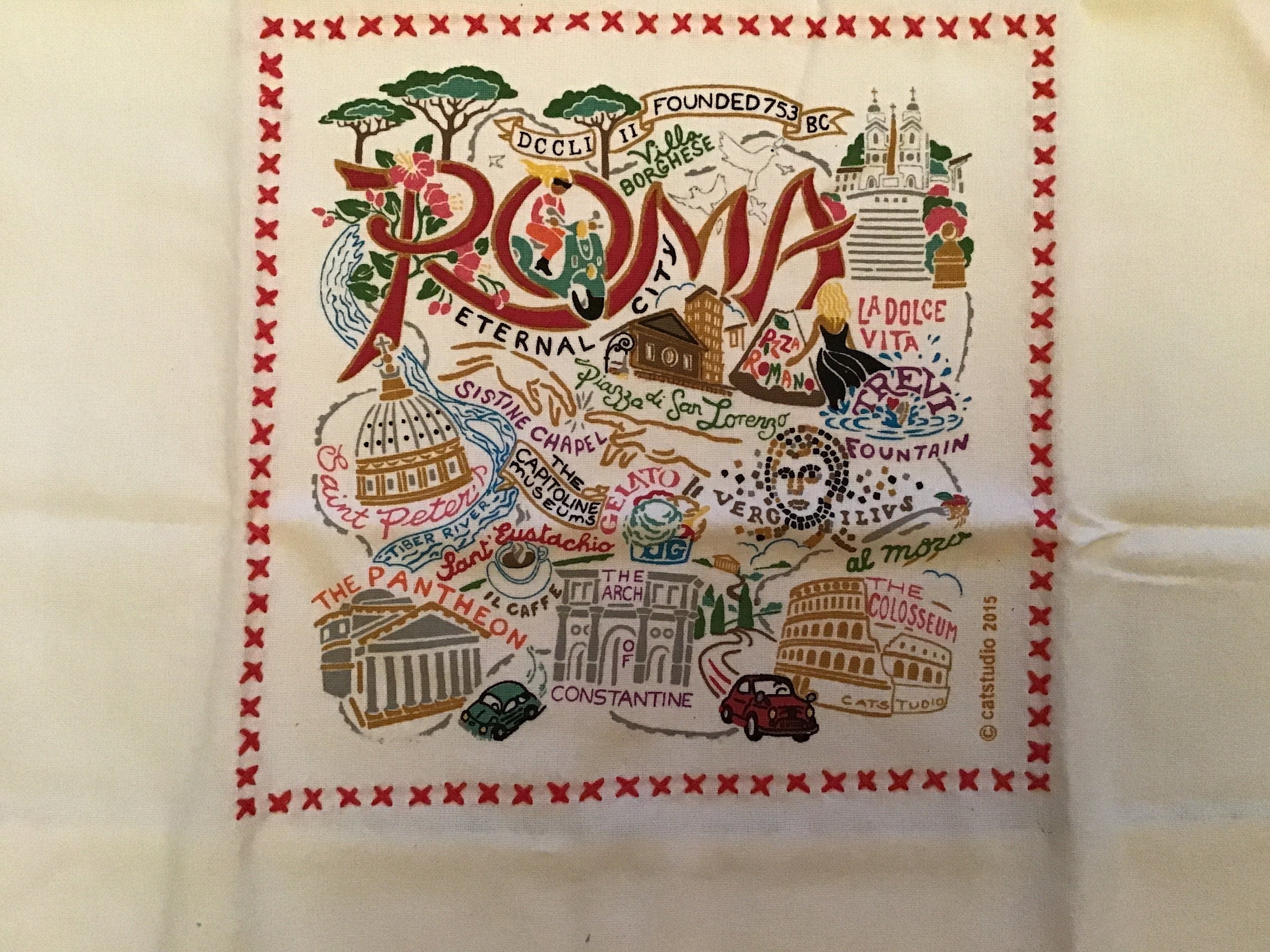 Catstudio Towels Australia Rio de Janeiro Ireland Canada Rome Souvenir Towels Dish Towels Hand Towels