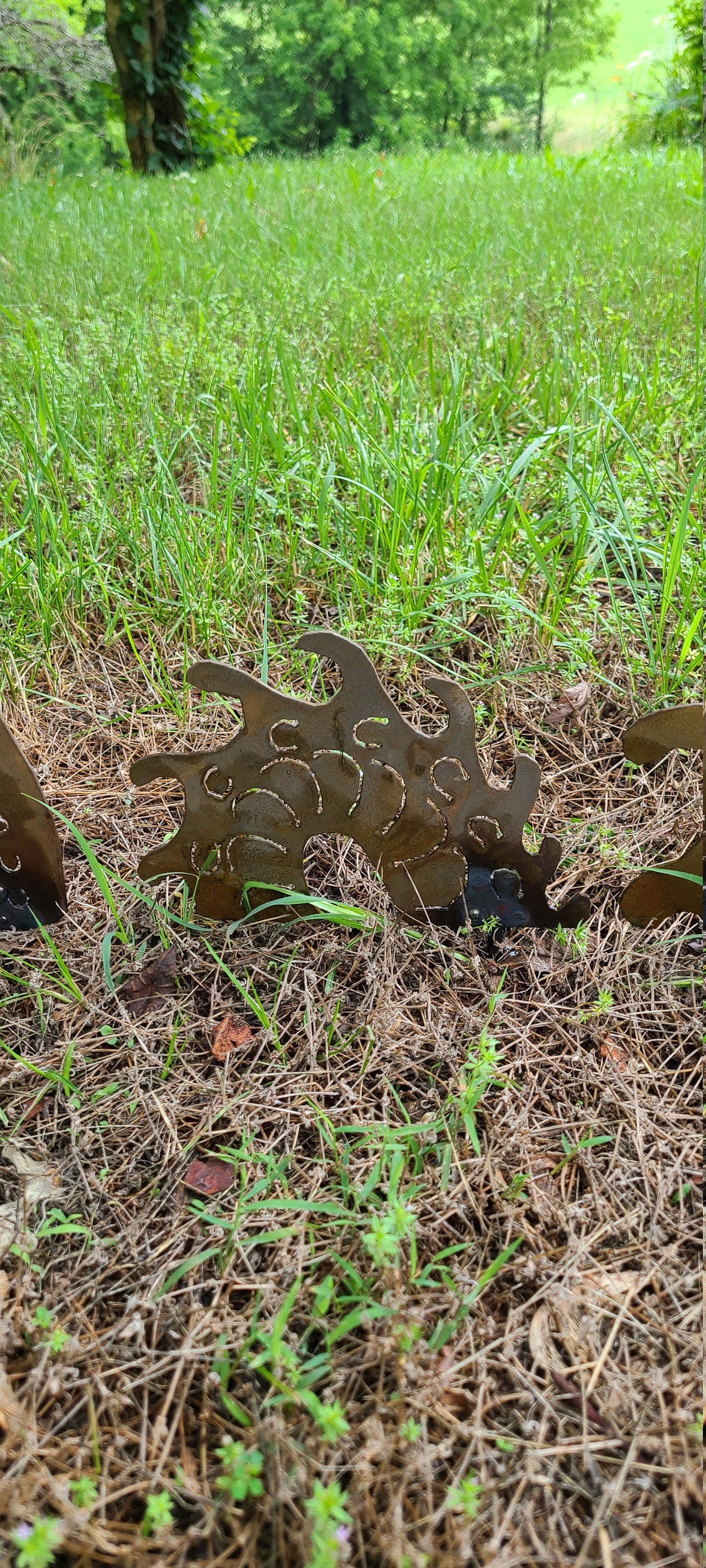 Sea Serpent Garden Stakes Dragon Garden Stake Sea Monster Yard Art Garden Decor Metal Art Dragon