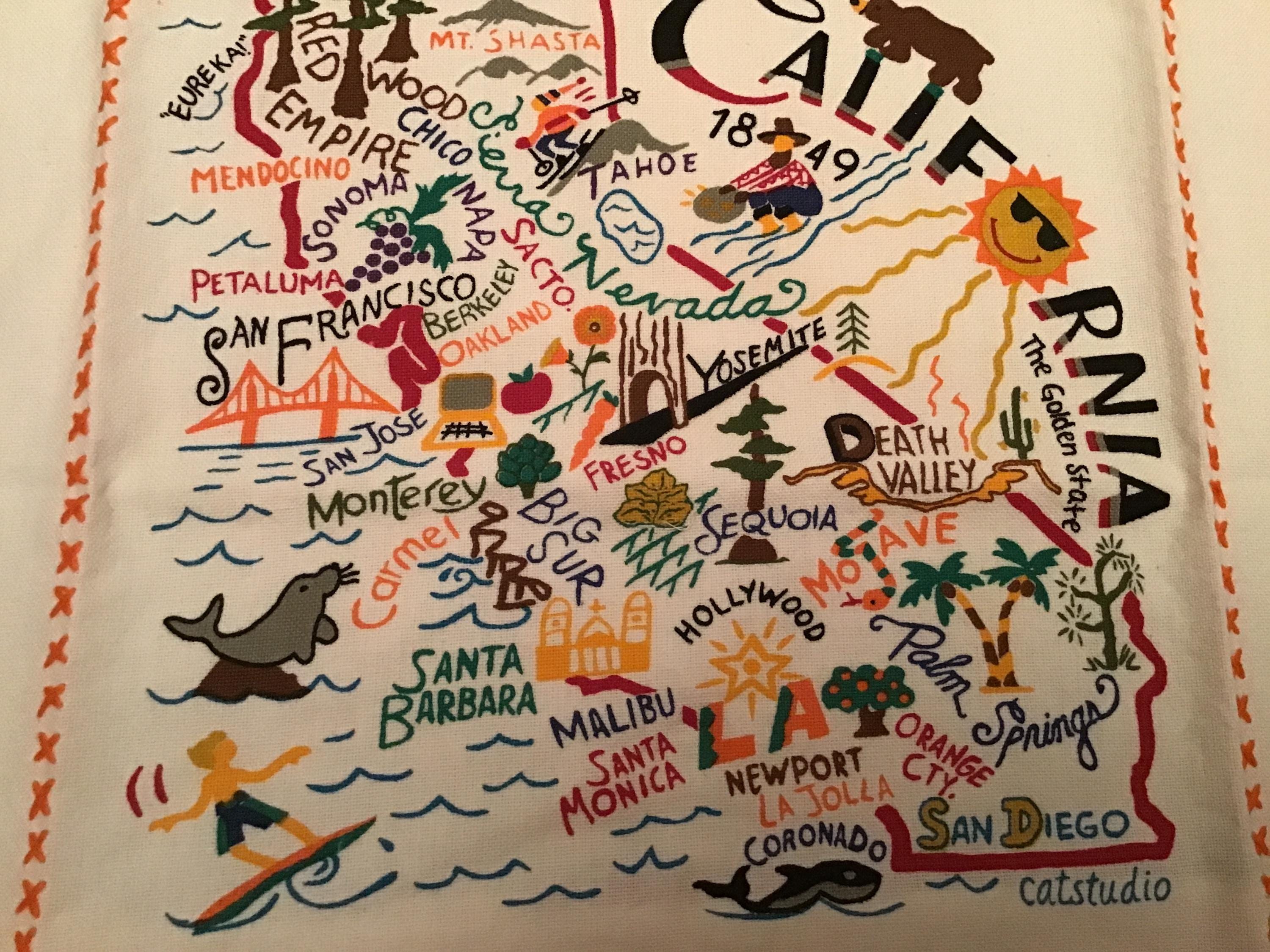 Catstudio California Hand Towel Kitchen Towel Home Decor Housewarming Gift