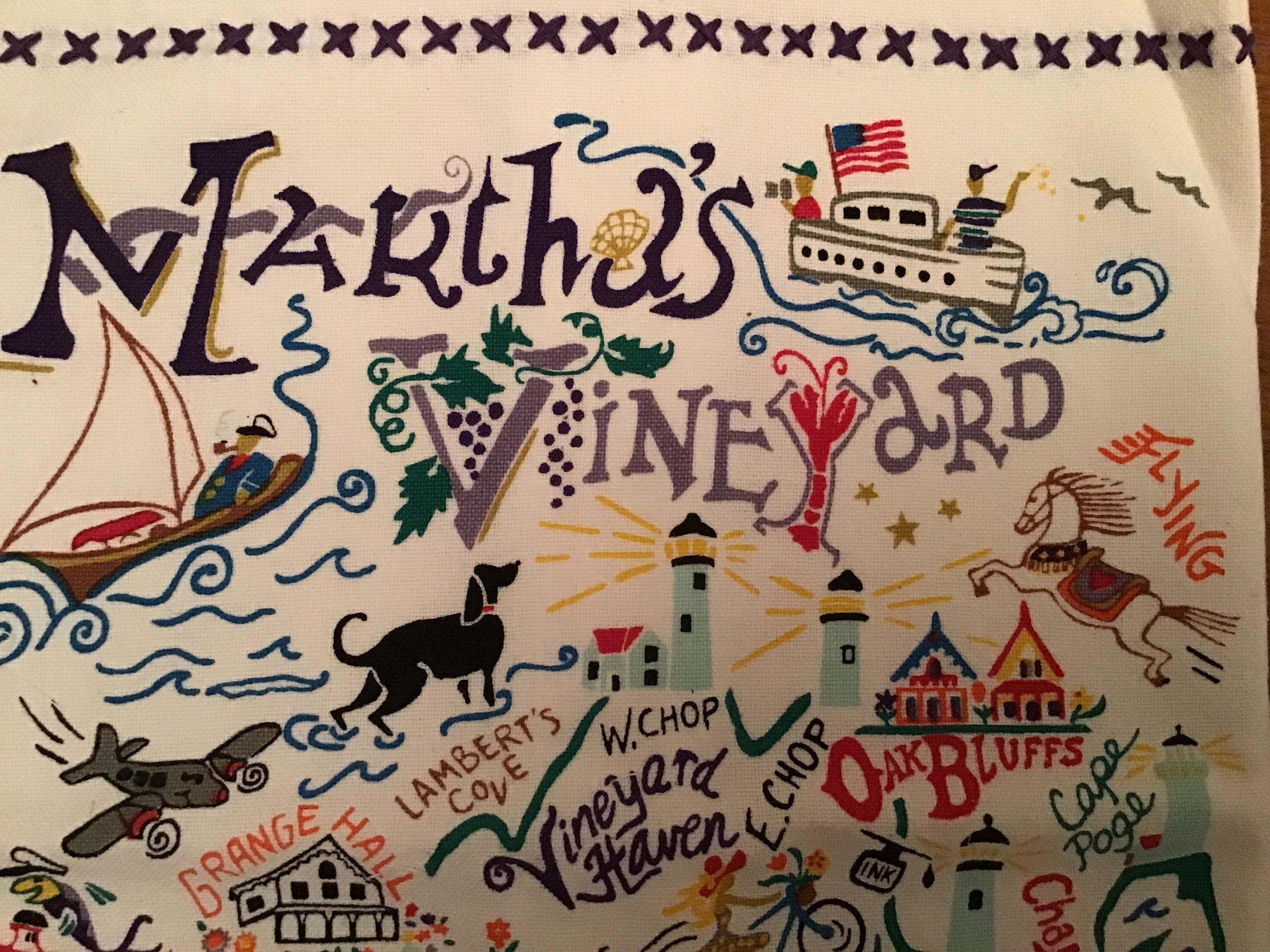 Martha’s Vineyard Catstudio Towel Hand Towel Bar Towel Kitchen Towel Catstudio Design