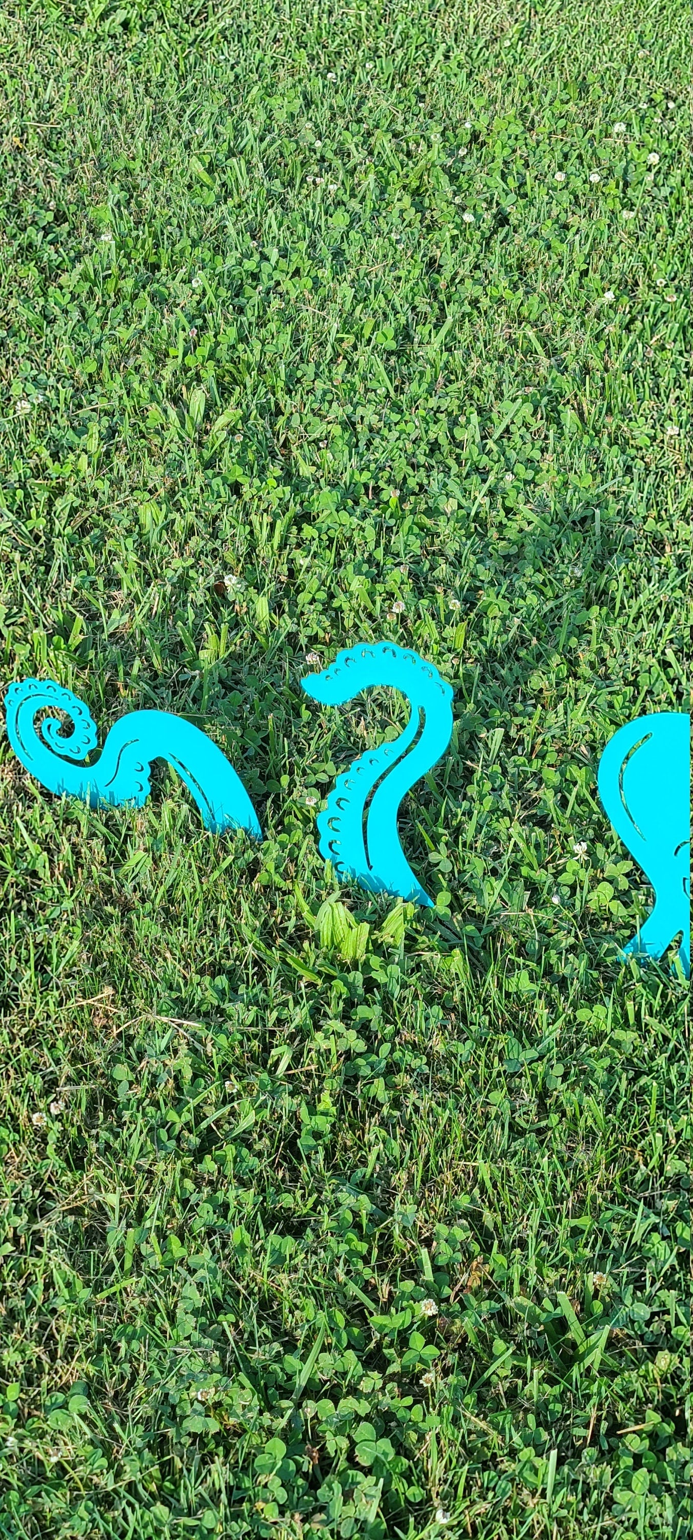 Octopus Garden Stakes Turquoise Octopus Octopus Metal Art Yard Art