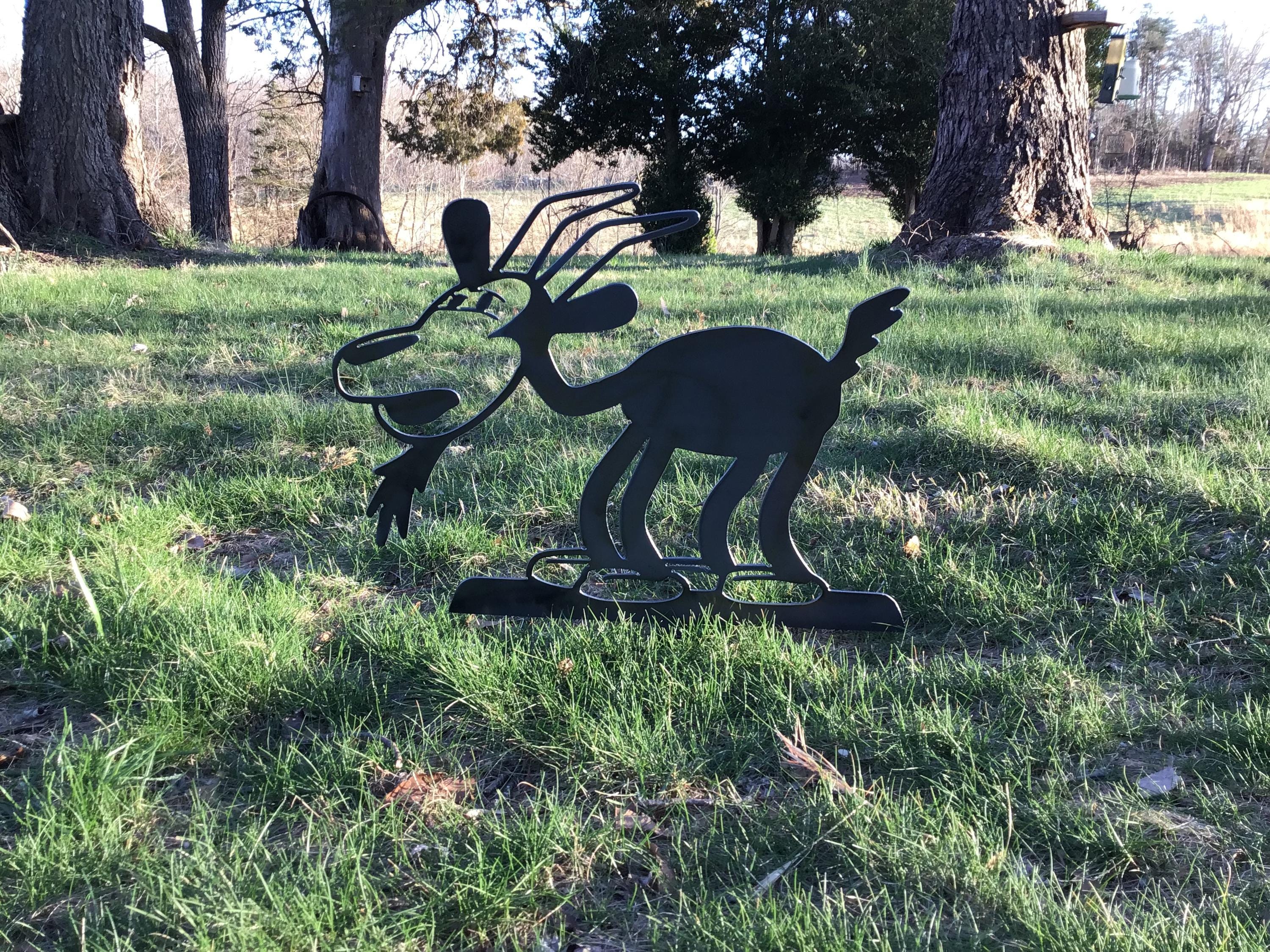 Goat Metal Art Steamboat Willie Goat Garden Stake Yard Art Disney Art Vintage Disney